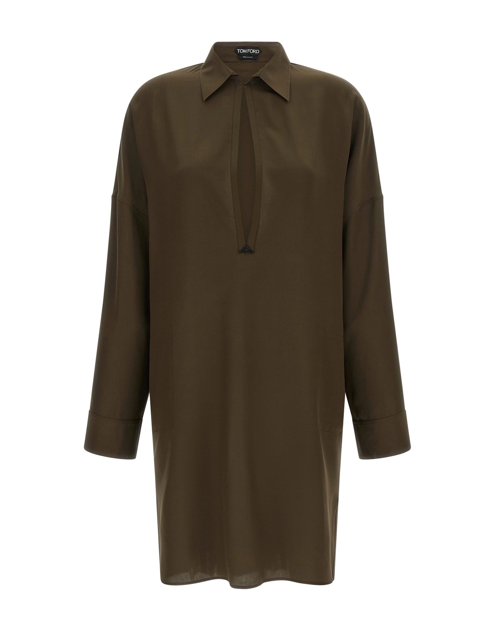 Tom Ford Tom Ford Green Silk Tunic Midi Dress