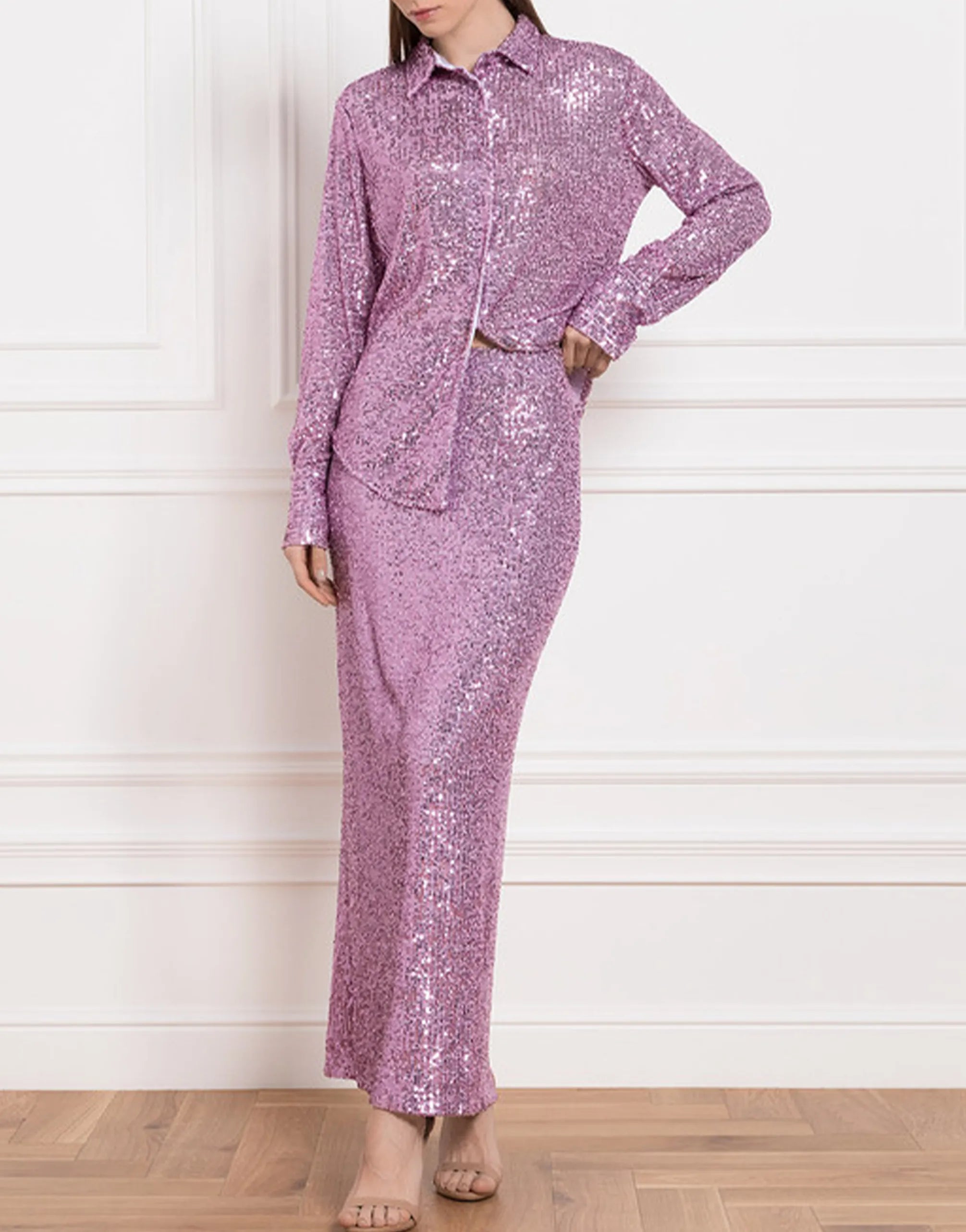 Tom Ford Midirock mit hoher Taille und Pailletten - alternate view