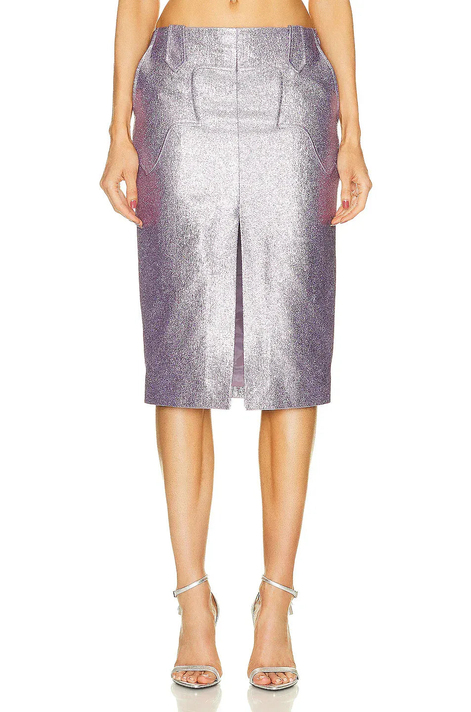 Tom Ford Tom Ford Iridescent High-Waisted Midi Pencil Skirt