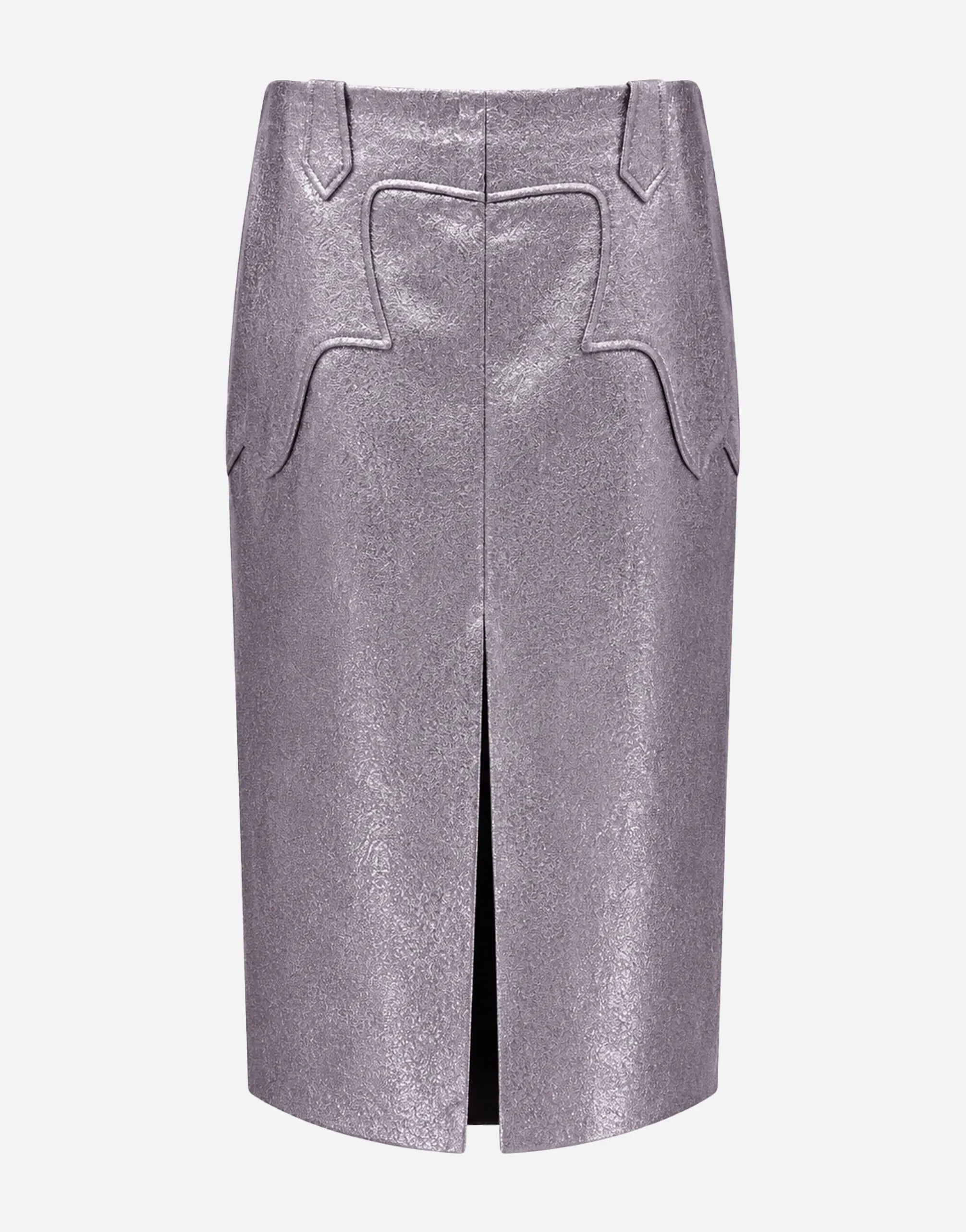 Tom Ford Tom Ford Iridescent High-Waisted Midi Pencil Skirt
