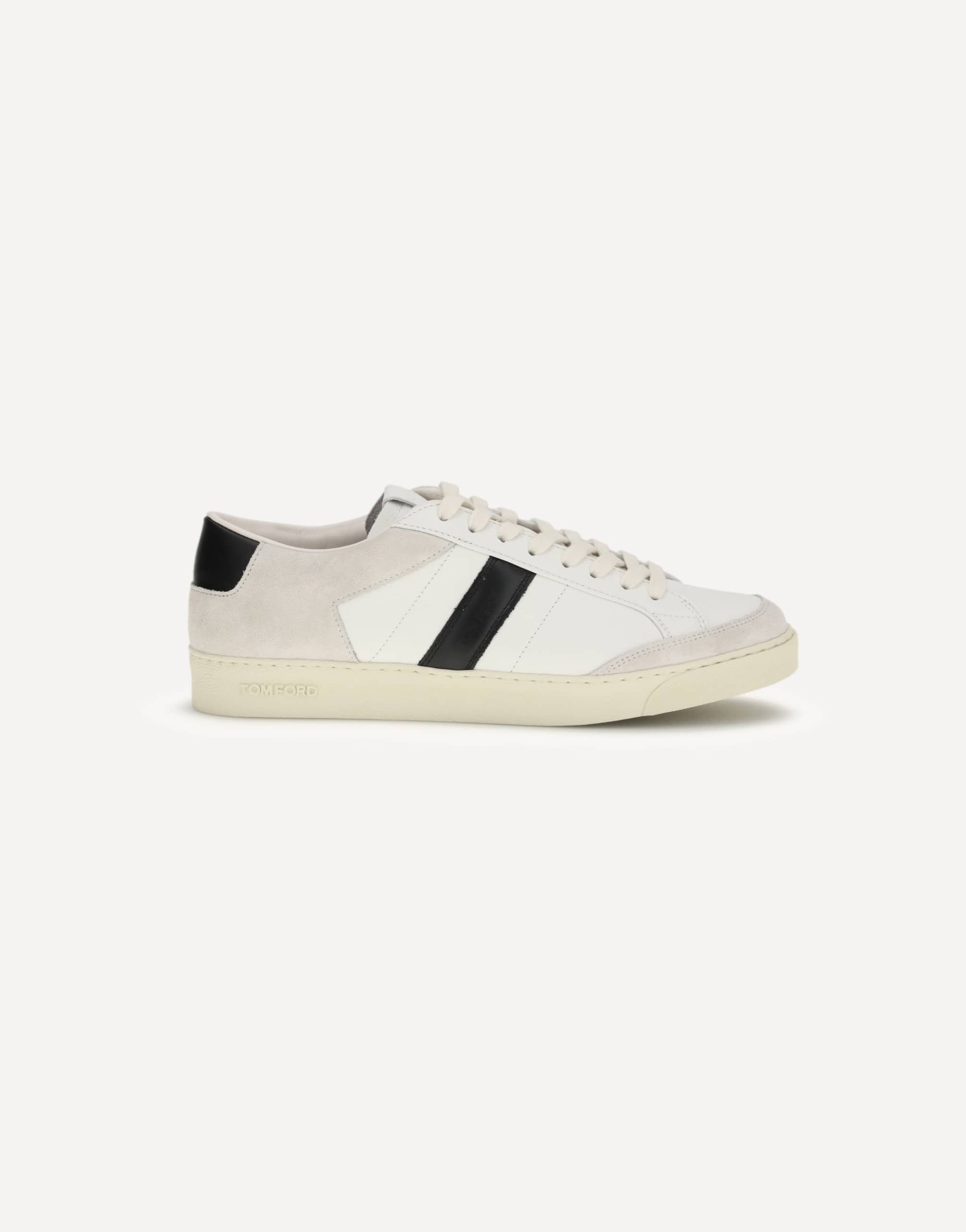 Tom Ford Leather Sneaker With Paneled Design