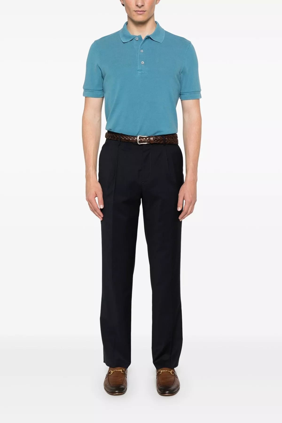 Tom Ford Lichtblauw piqué poloshirt - alternate view