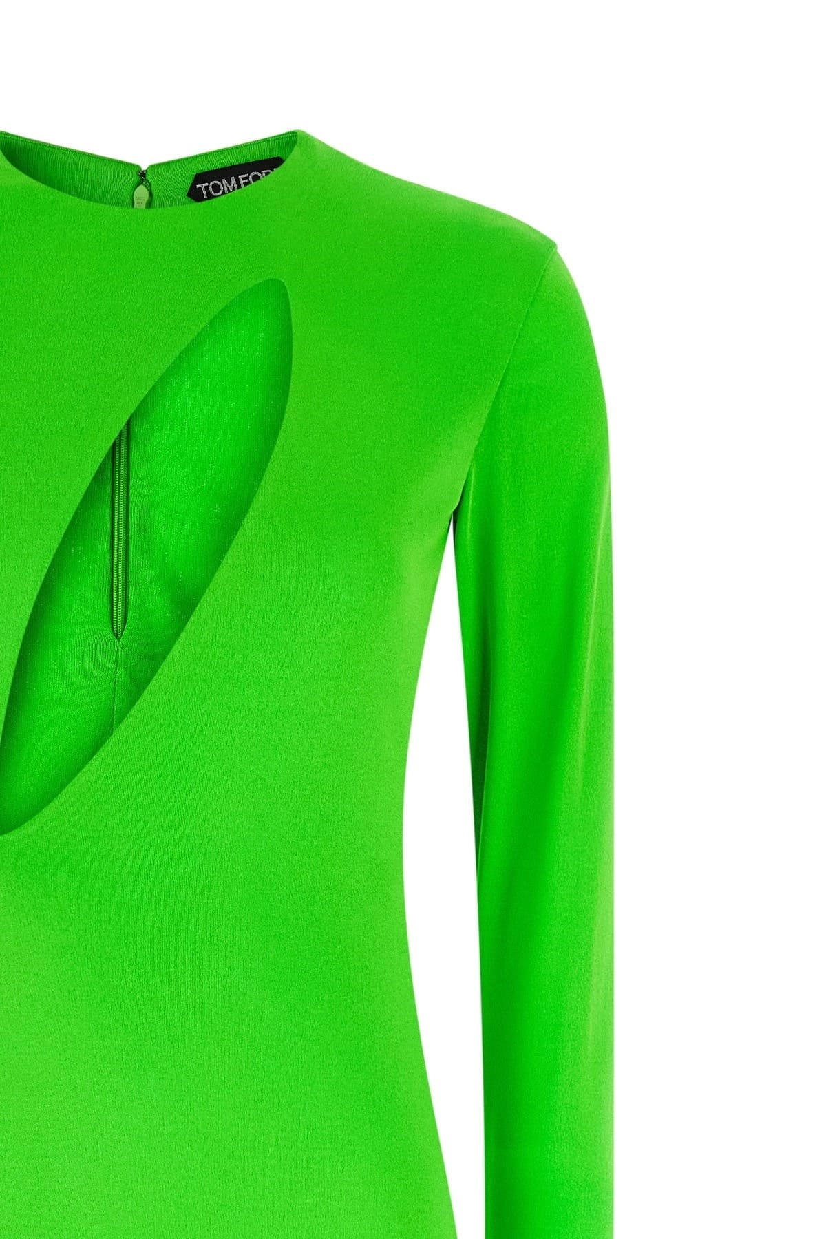 Tom Ford Tom Ford Long Sleeve Slash Front Dress
