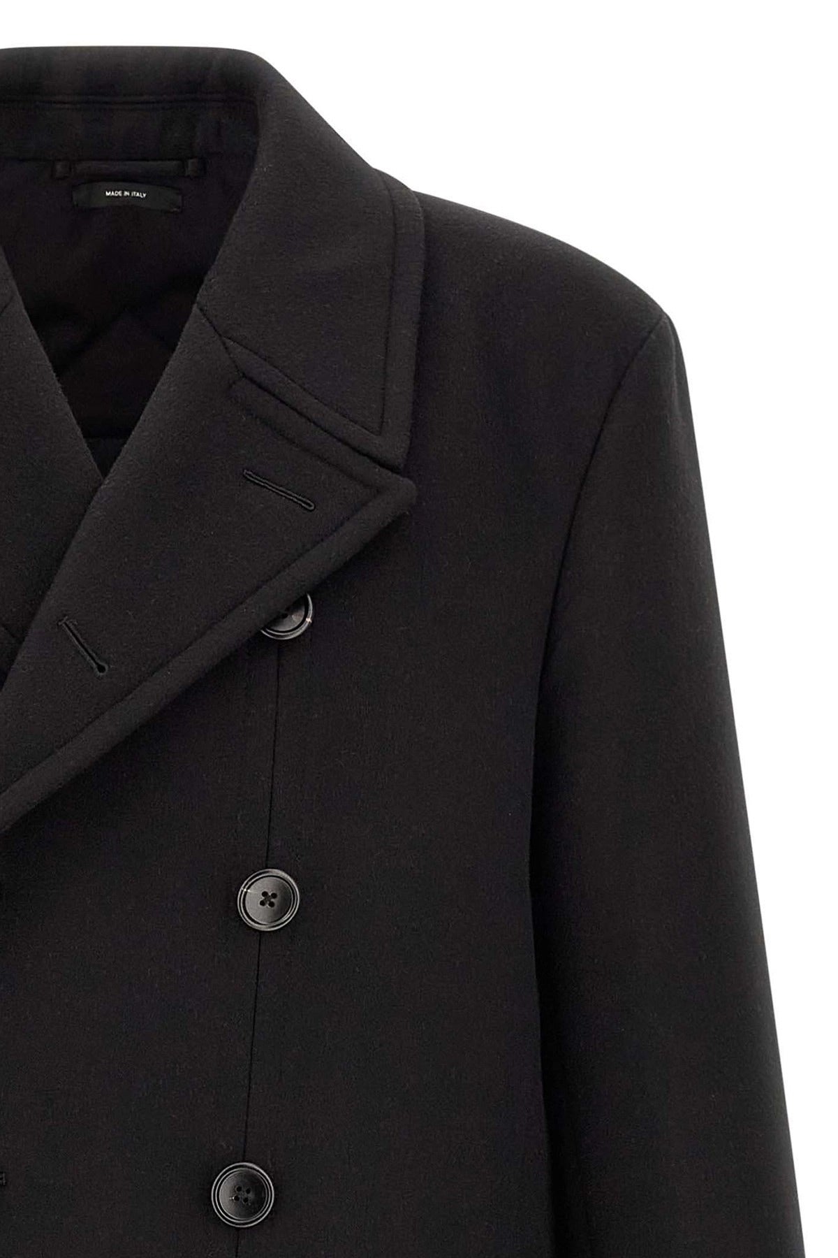 Tom Ford cappotto da ufficiale doppiopetto in melton