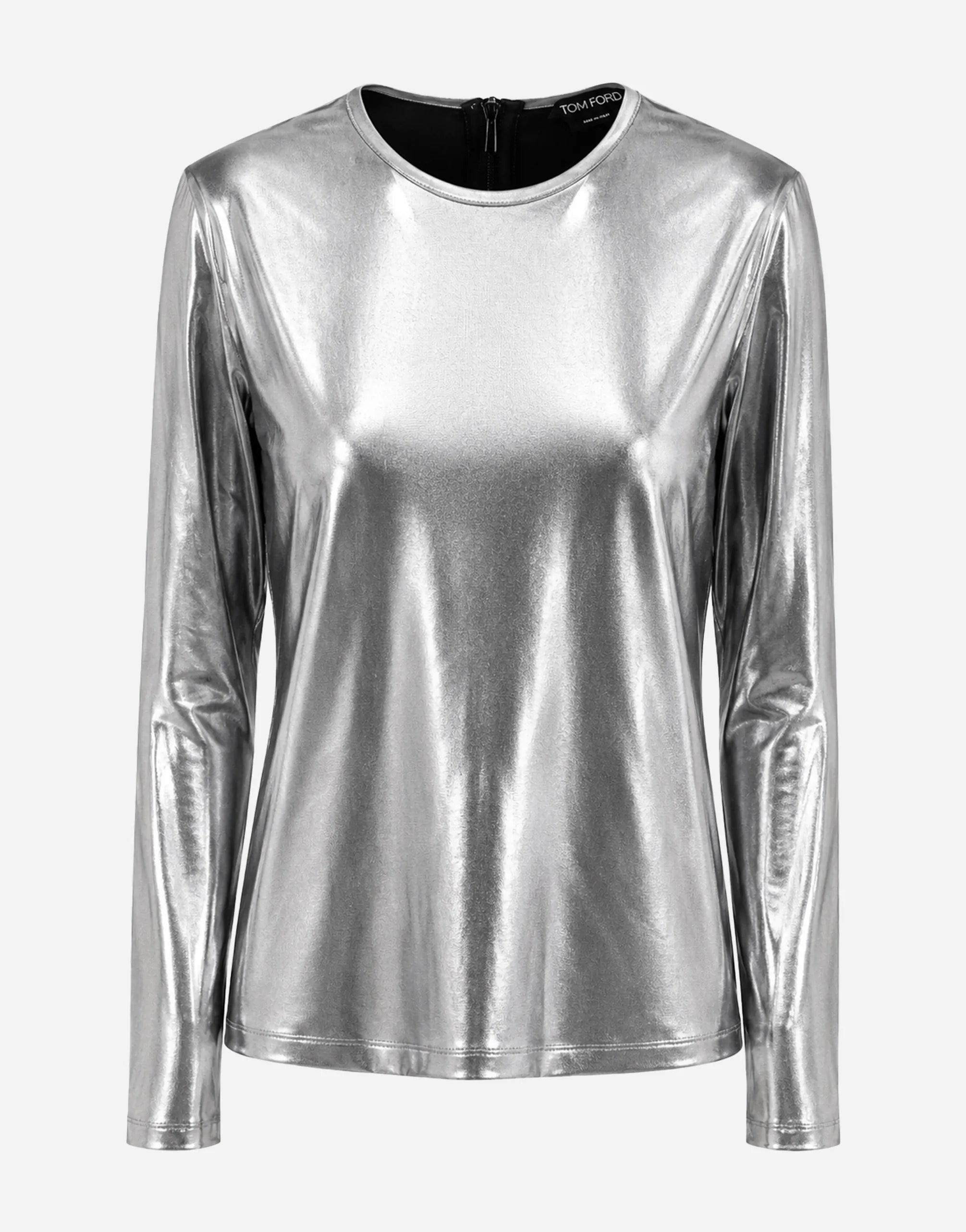 Tom Ford Tom Ford Metallic Finish Long Sleeve Top