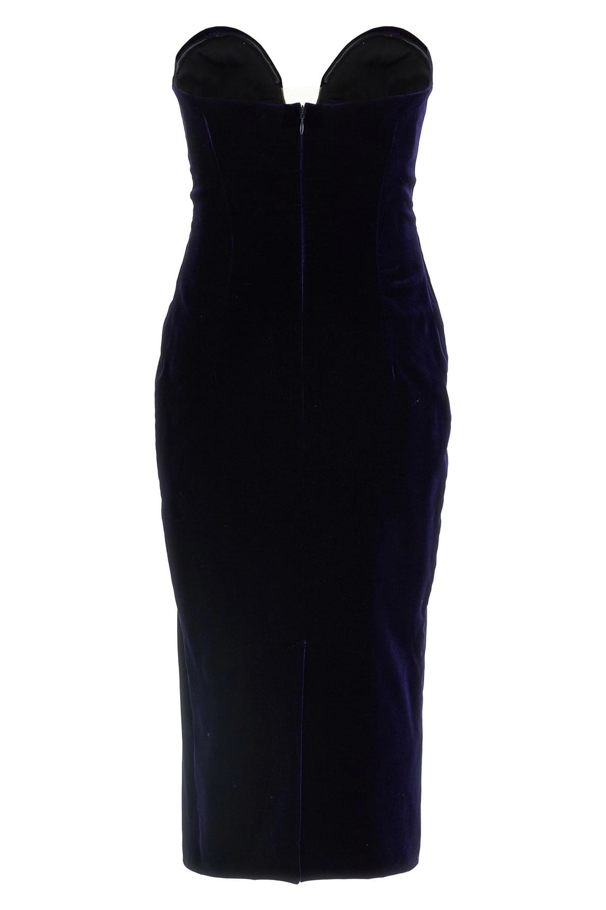 Tom Ford Vestido Midi de Coquetel em Veludo Ombro a Ombro - alternate view