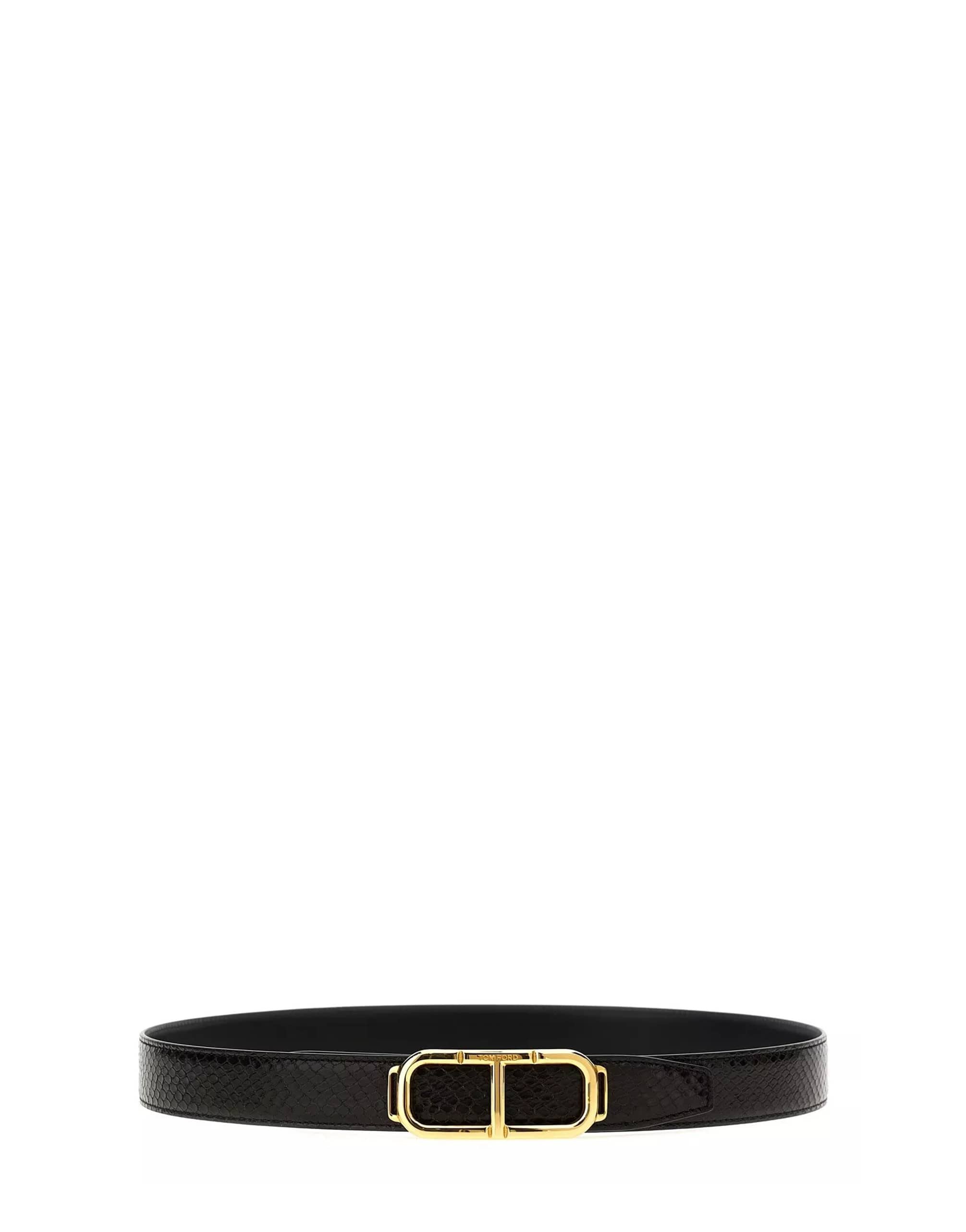 Tom Ford Tom Ford Reversible Leather Logo Belt