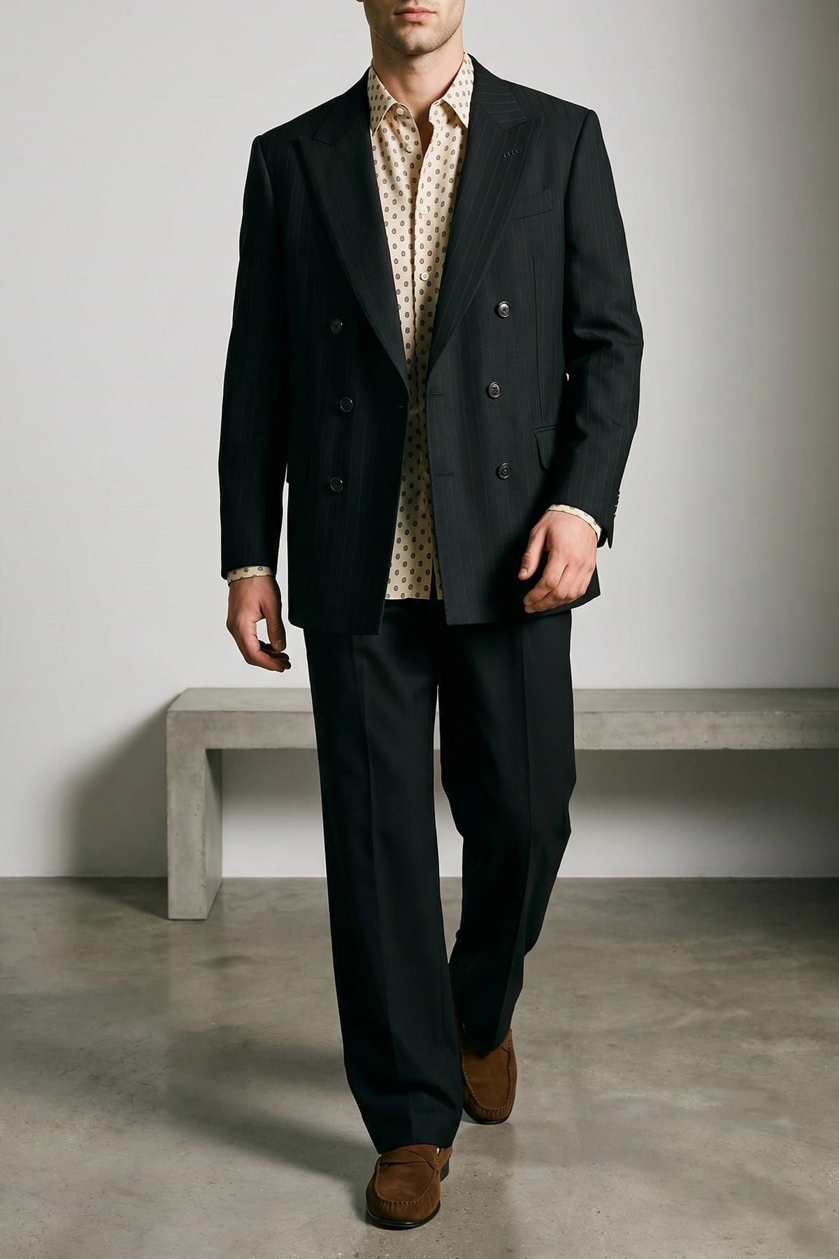 Tom Ford Blazer en laine à fines rayures satinées Tom Ford - alternate view