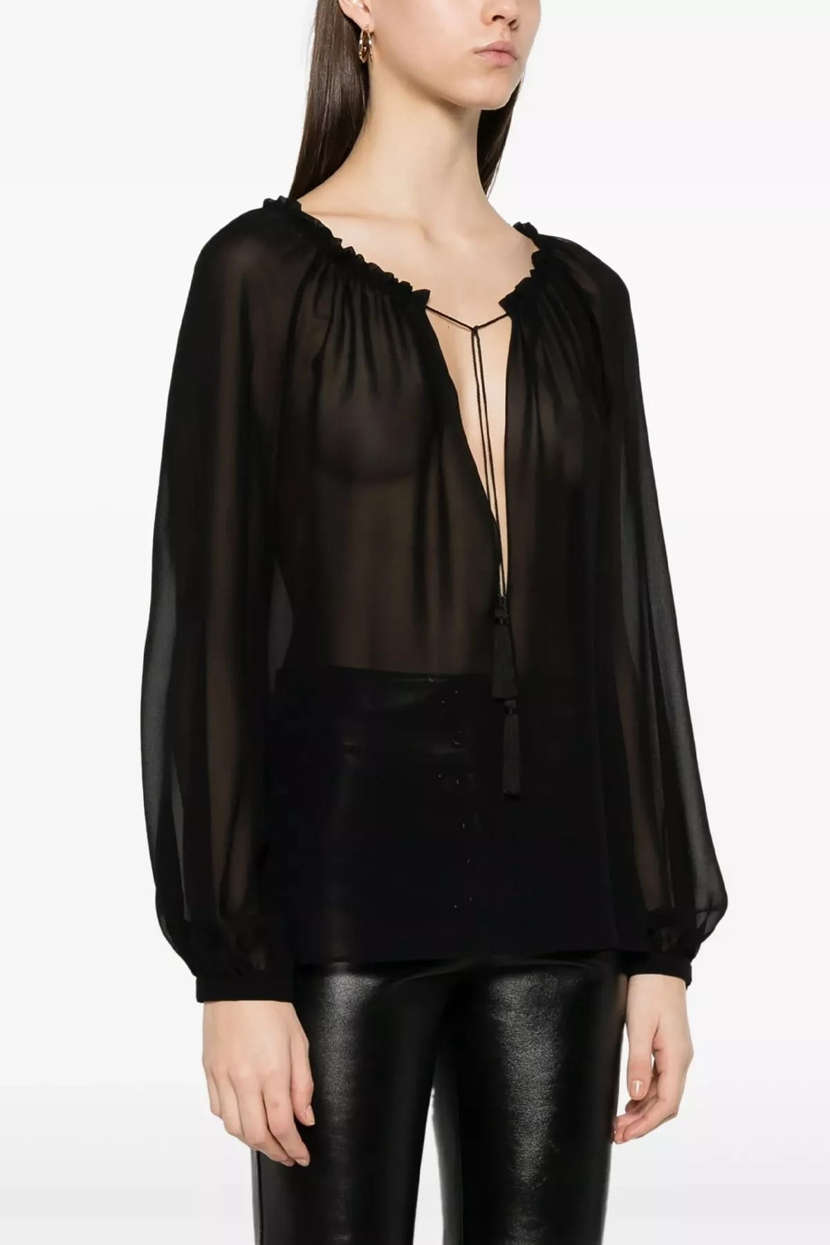 Tom Ford Blusa de georgette de seda - alternate view