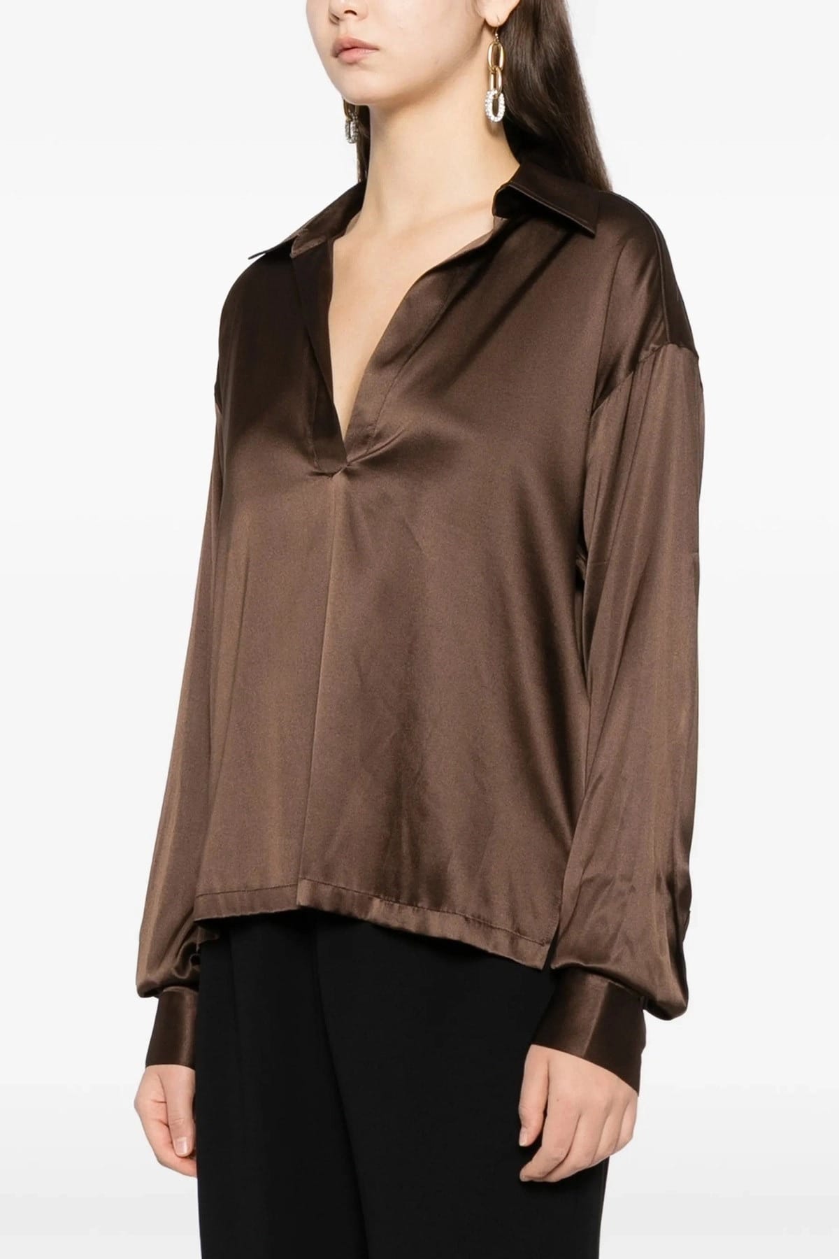 Tom Ford Silk Satin Polo Shirt - alternate view