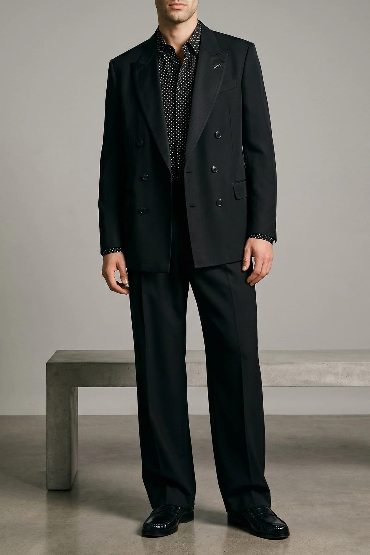 Tom Ford Tom Ford Tone-On-Tone Polka Dot Blazer