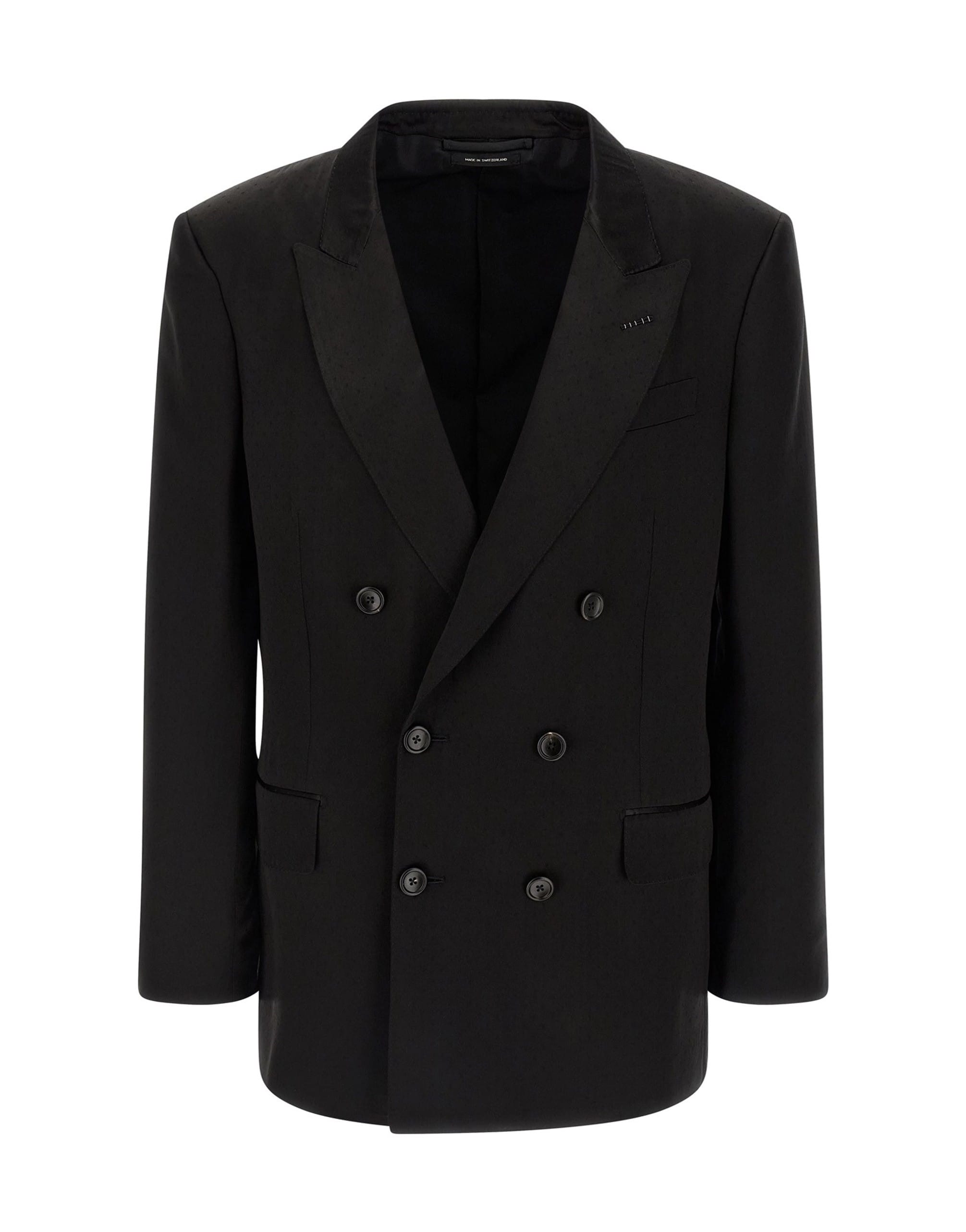 Tom Ford Tom Ford Tone-On-Tone Polka Dot Blazer