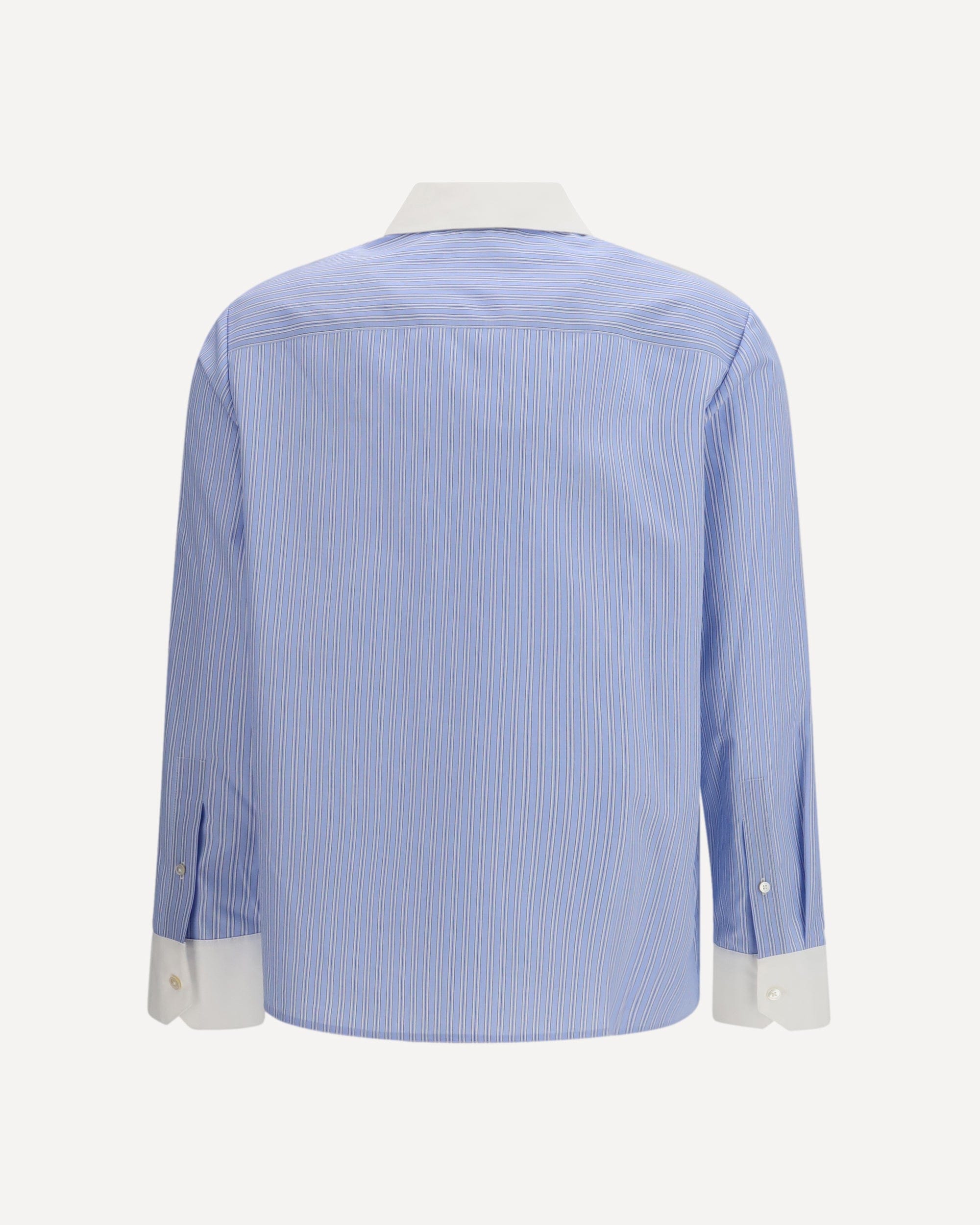 Striped Cotton Shirt With Chest Pocket - alternate view