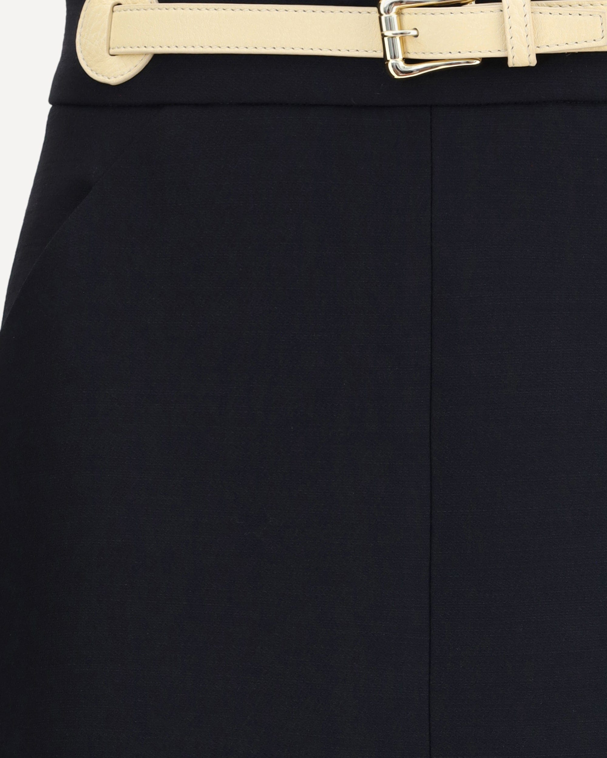Valentino Belted Midi Skirt With Front Slit