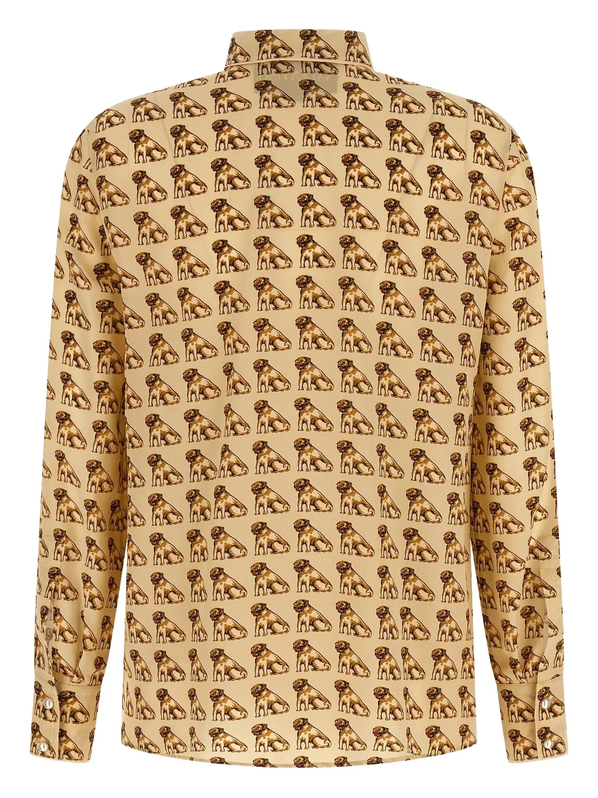 Valentino Crepe De Chine Petit Charles-Print Shirt