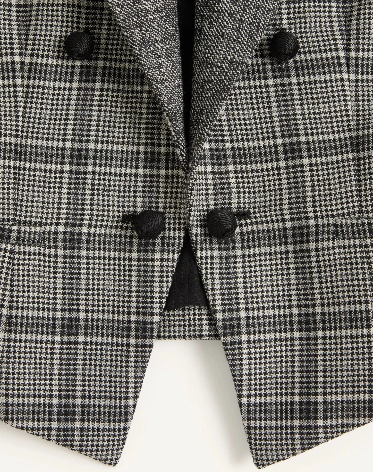 Valentino Double-Breasted Check Pattern Jacket