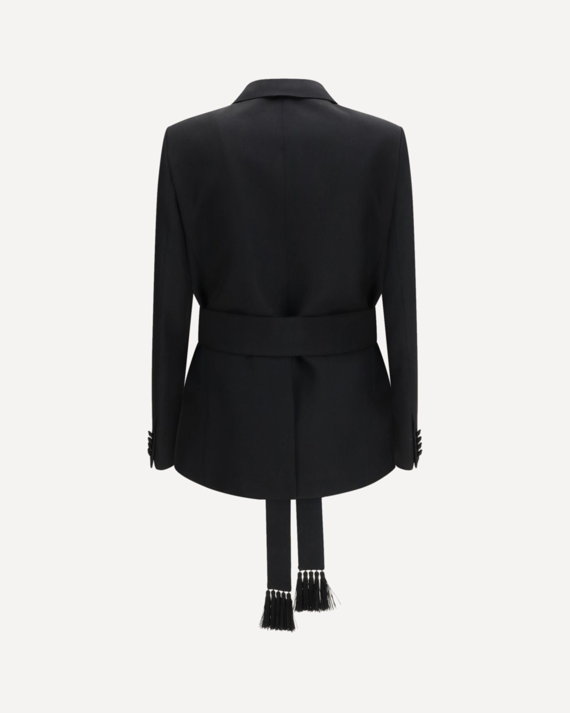 Valentino Double-Breasted Virgin Wool Blazer With Belt - alternate view