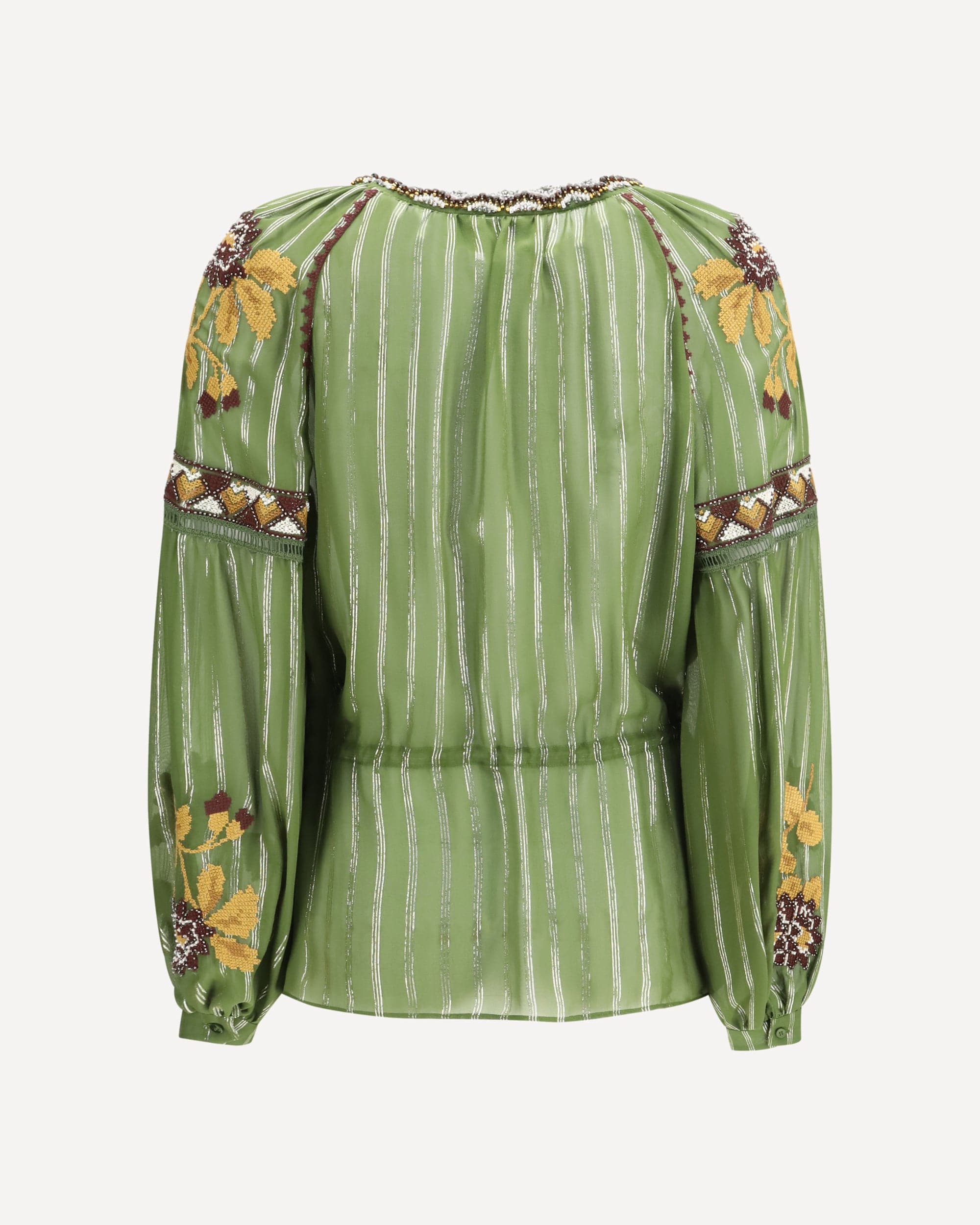 Camicia in seta lurex ricamata - alternate view