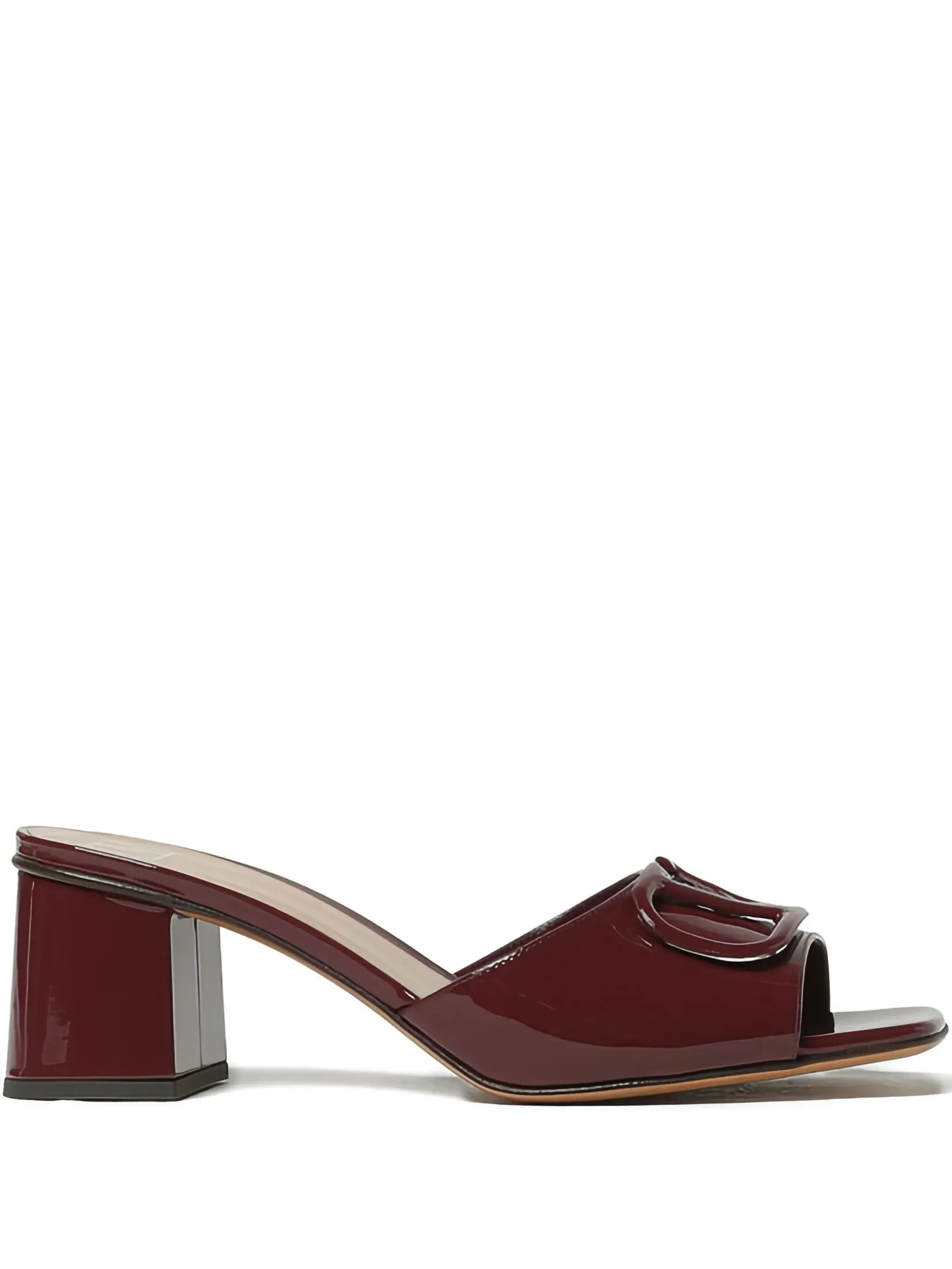 Valentino Garavani 60mm VLogo Patent Leather Sandals
