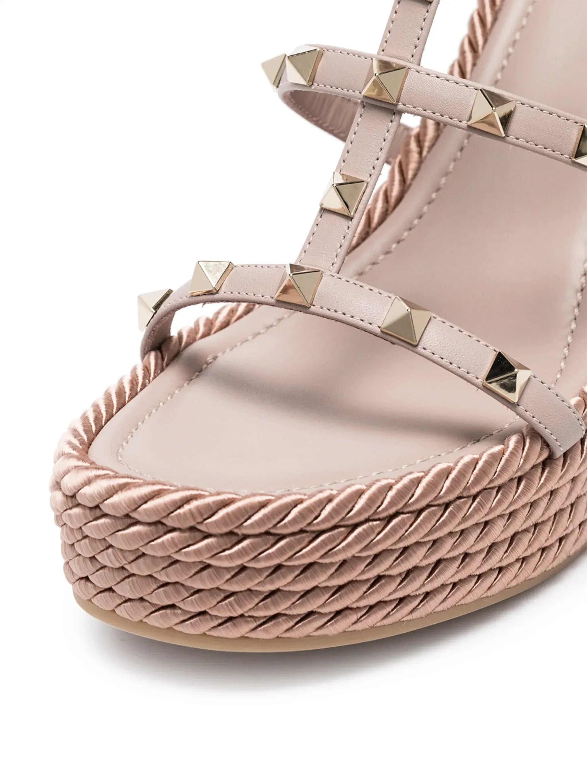 Valentino Garavani 95mm Rockstud Sleehak Sandalen met Enkelband