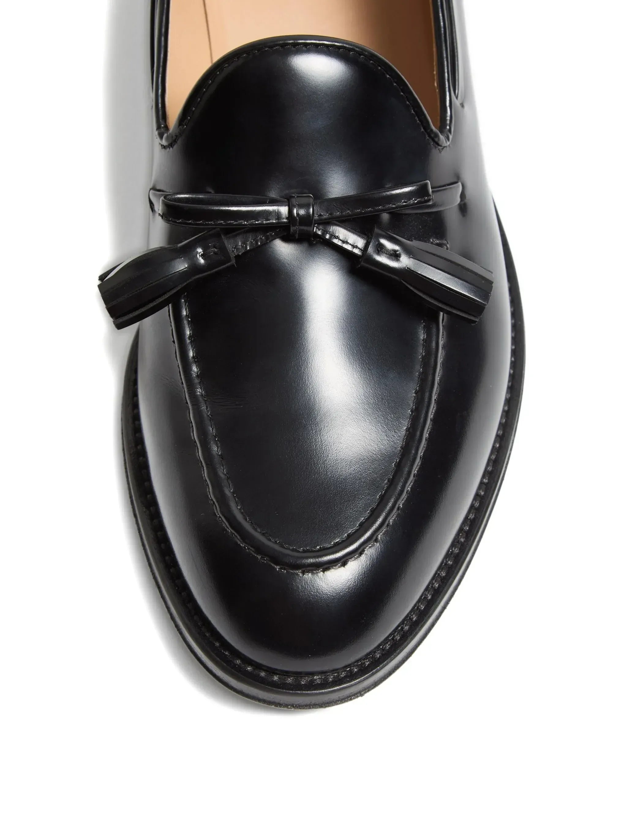 Valentino Garavani Bowshire Polished Leather Loafers