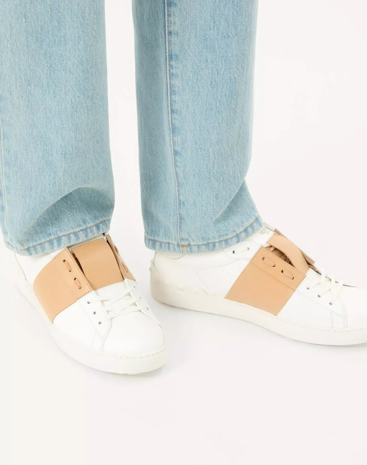 Valentino Garavani Calfskin Open Low Top Sneakers