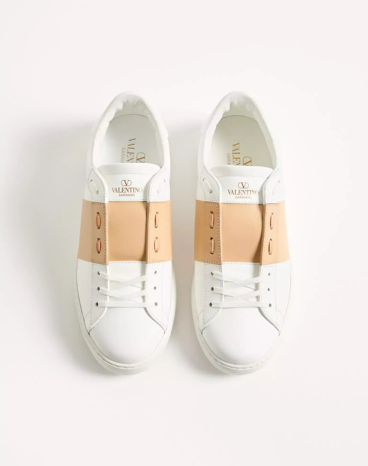 Valentino Garavani Calfskin Open Low Top Sneakers