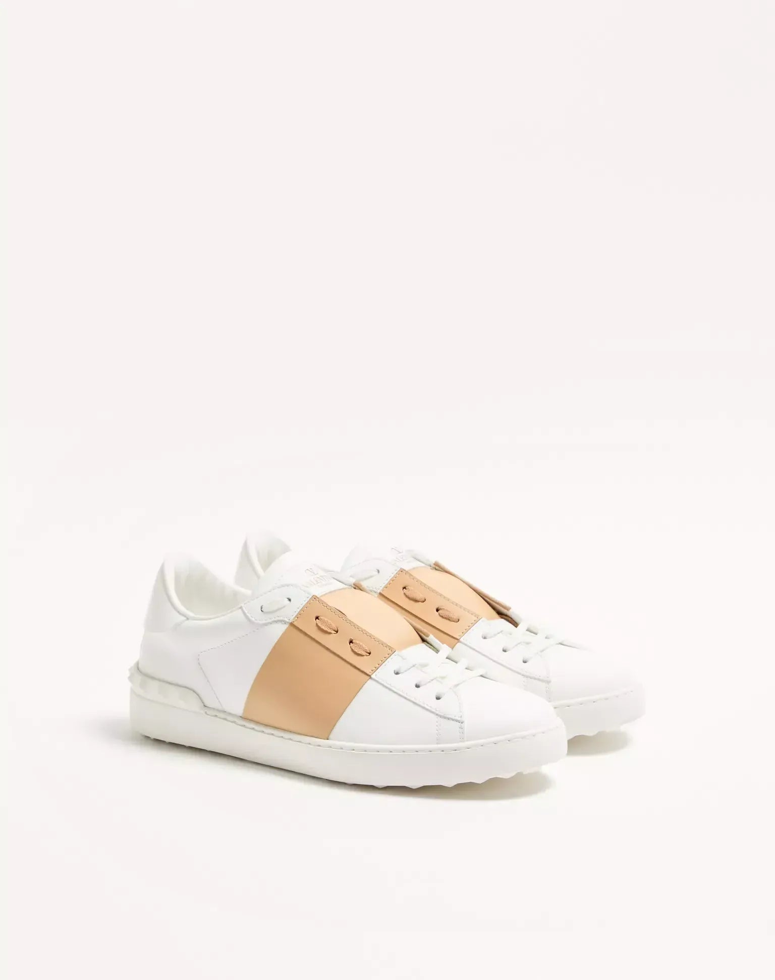 Valentino Garavani Calfskin Open Low Top Sneakers