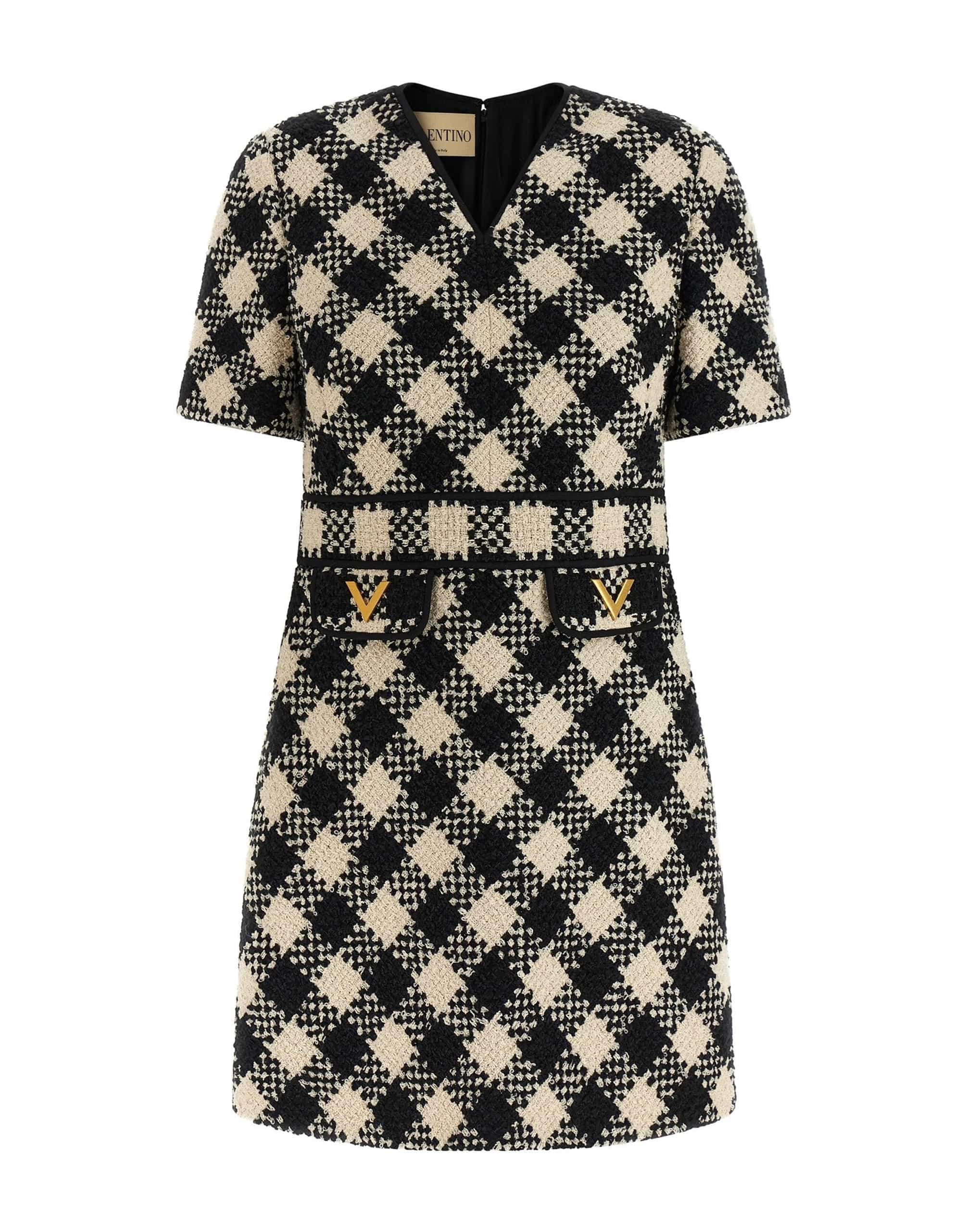 Valentino Garavani Valentino Garavani Damier Tweed Mini Dress
