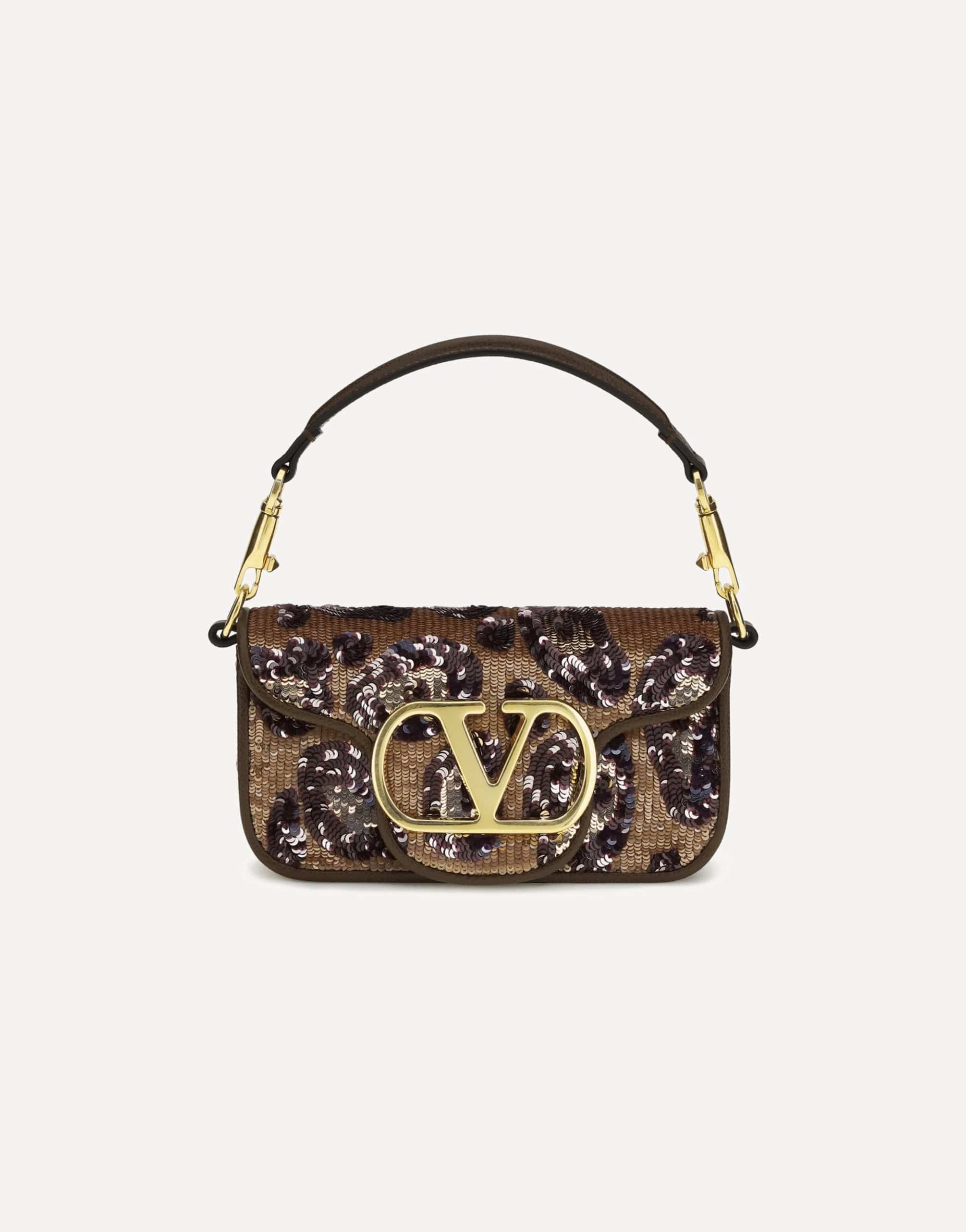 Valentino Garavani Embroidered Animalier Locò Shoulder Bag
