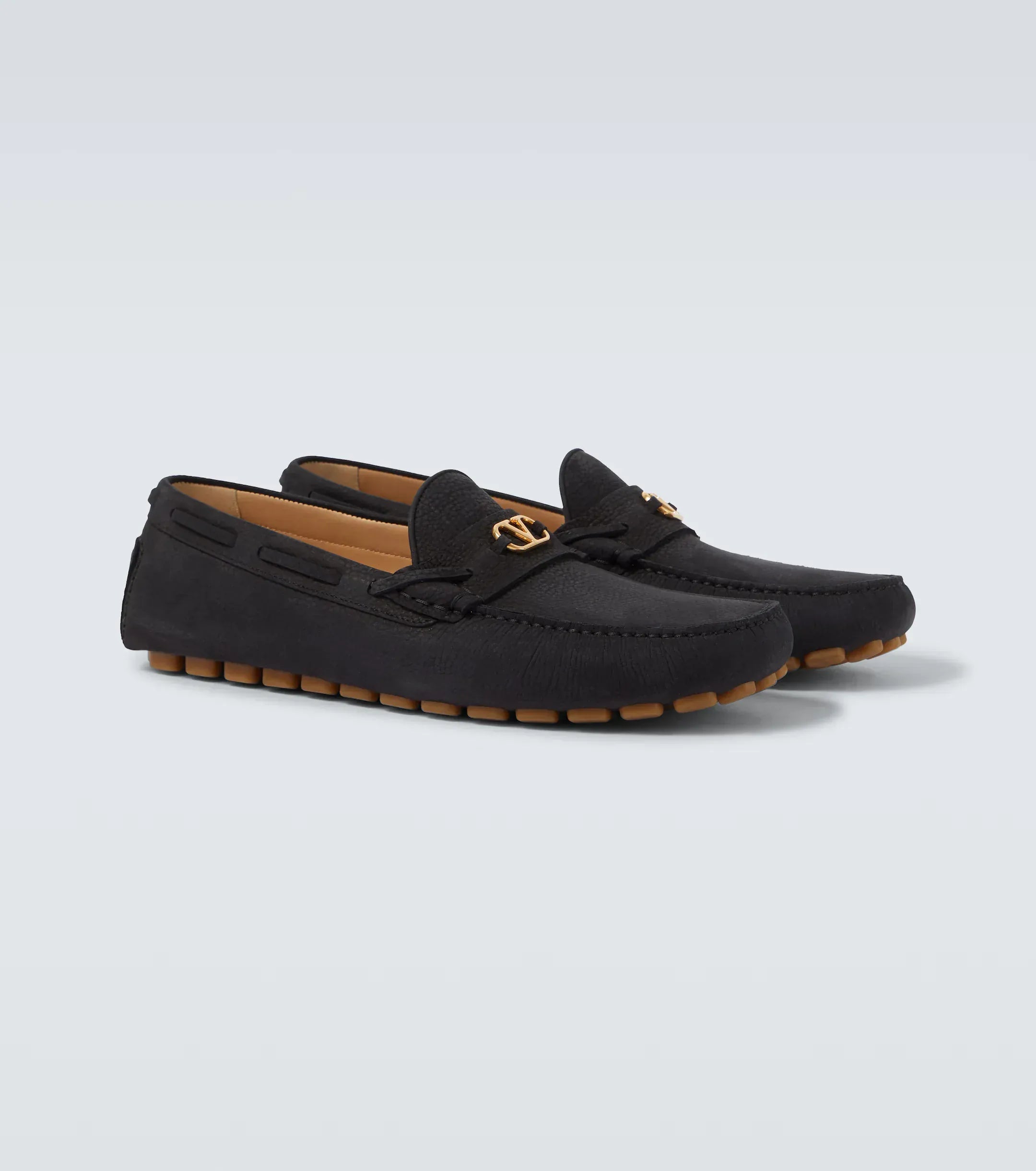 Valentino Garavani Fastaway VLogo Suede Loafers