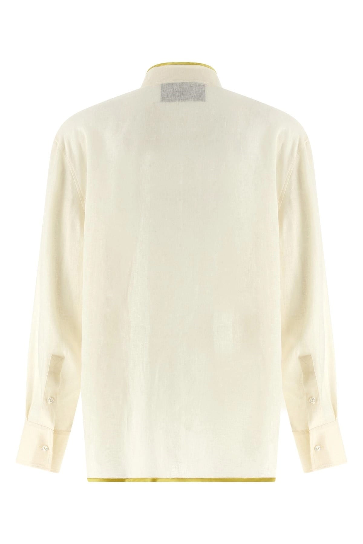 Valentino Garavani Valentino Garavani Floral Embroidery Linen Shirt