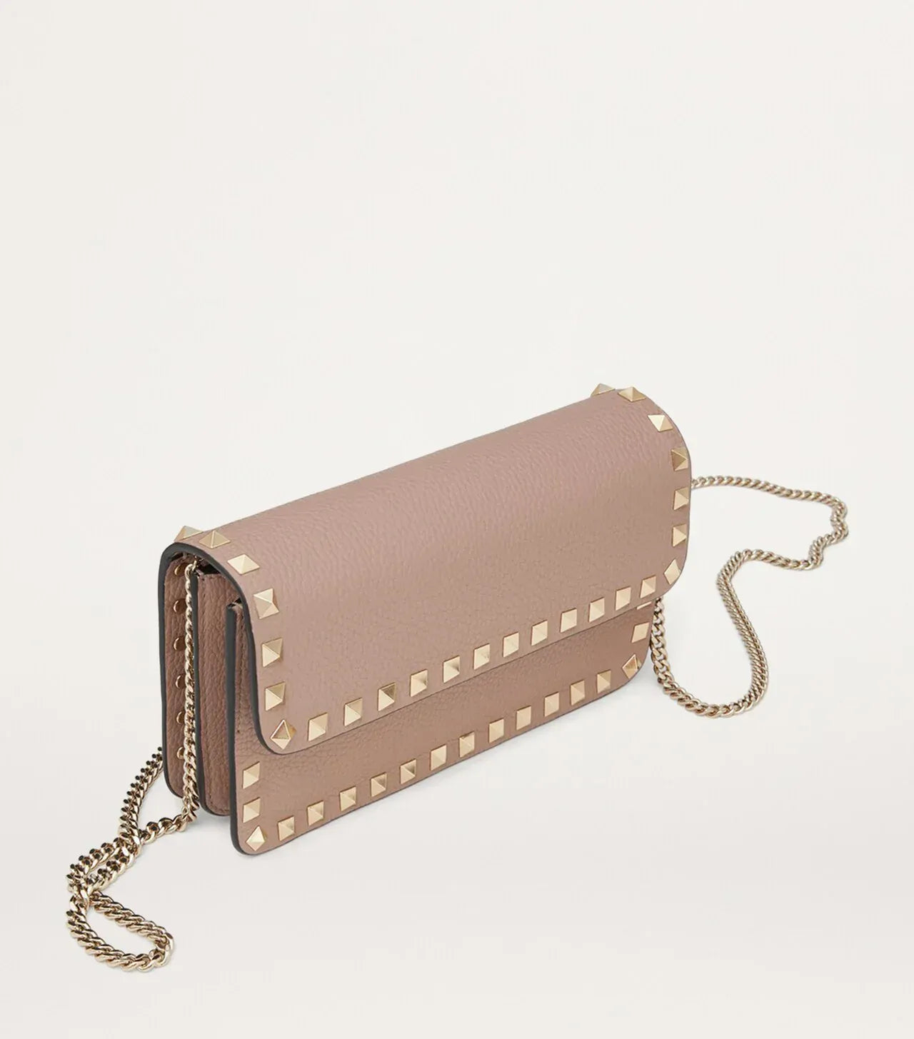 Valentino Garavani Leather Rockstud Chain Wallet