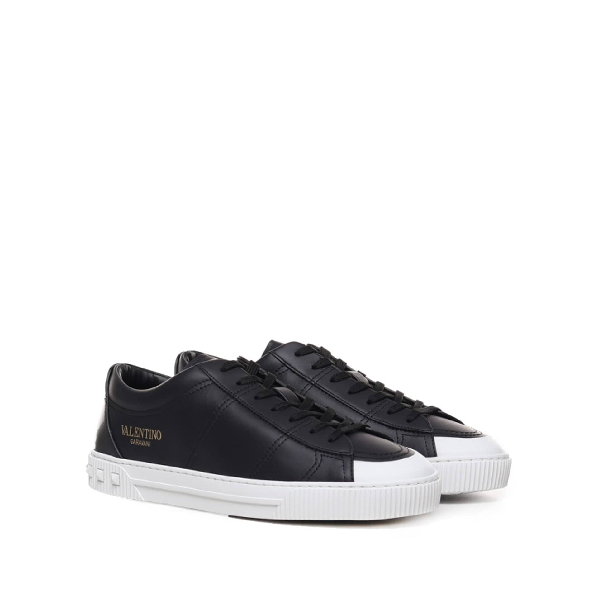 Valentino Garavani Leather Sneakers With Side Stud Detail