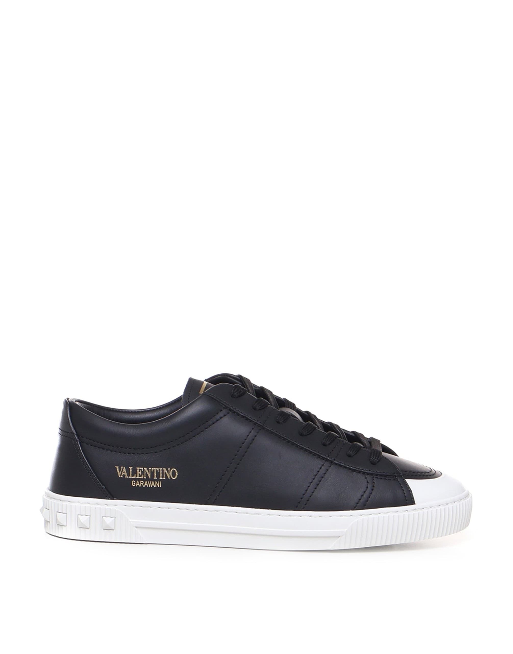 Valentino Garavani Leather Sneakers With Side Stud Detail