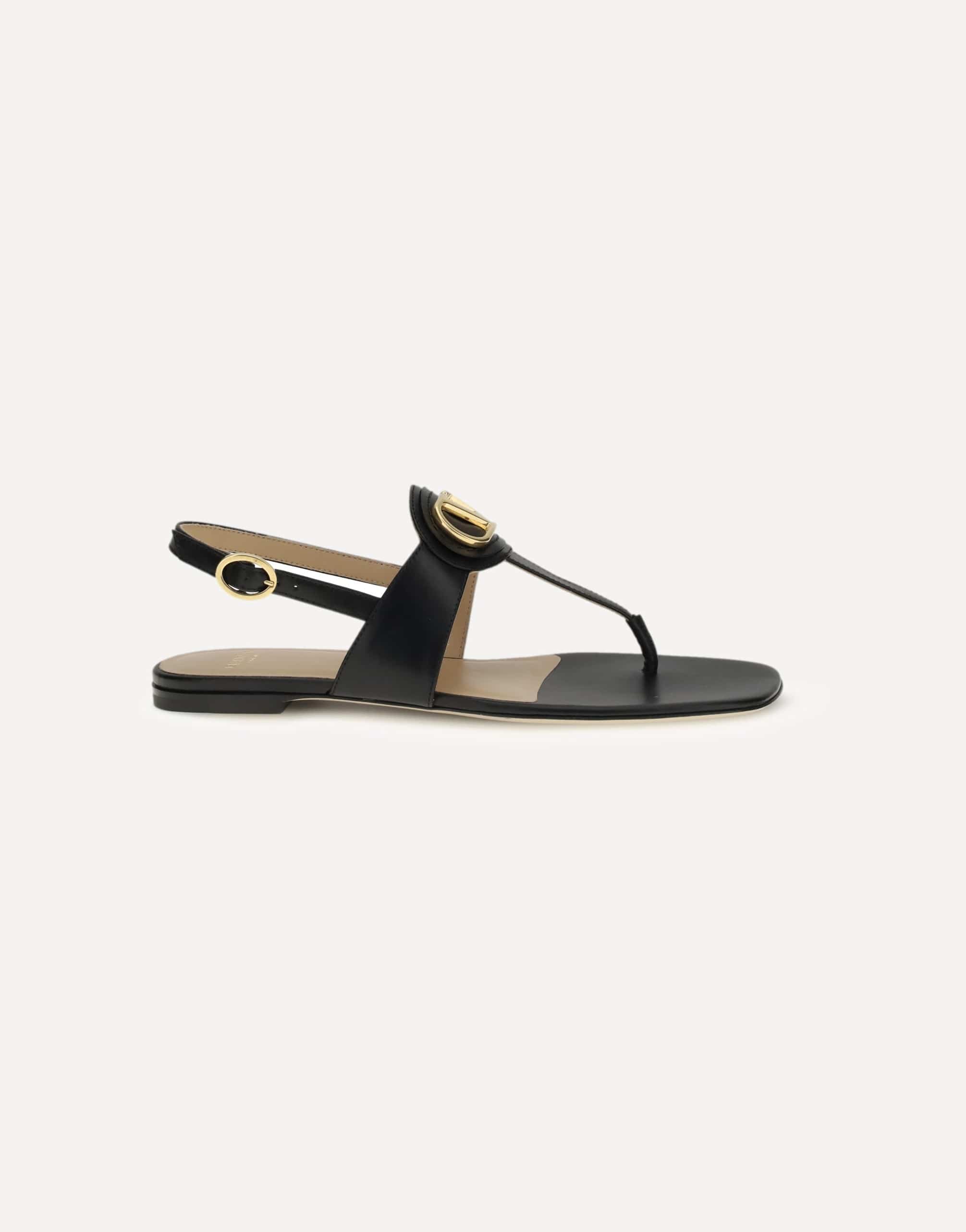 Valentino Garavani Leather Thong Sandals With Vlogo