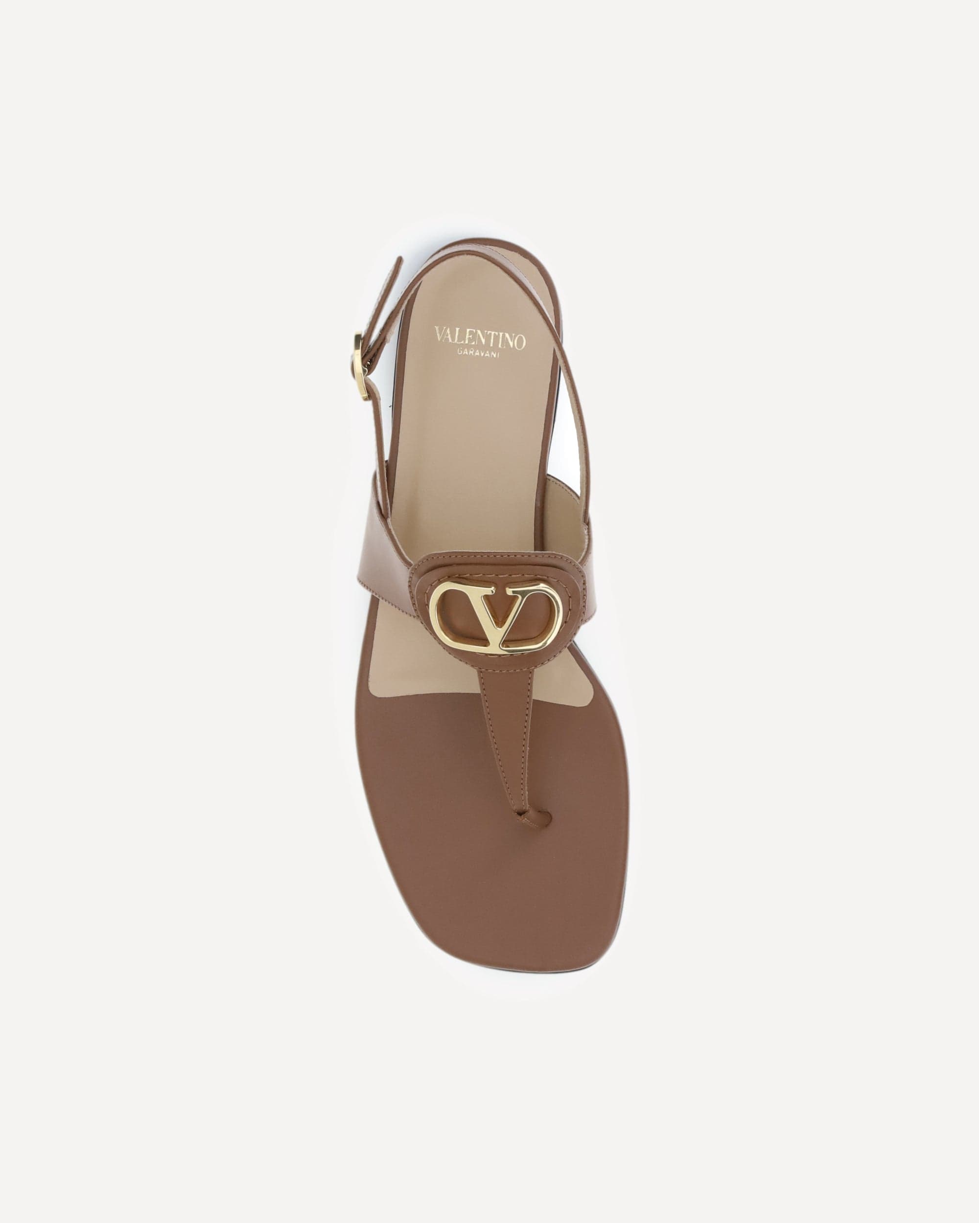 Valentino Garavani Leather Thong Sandals With Vlogo