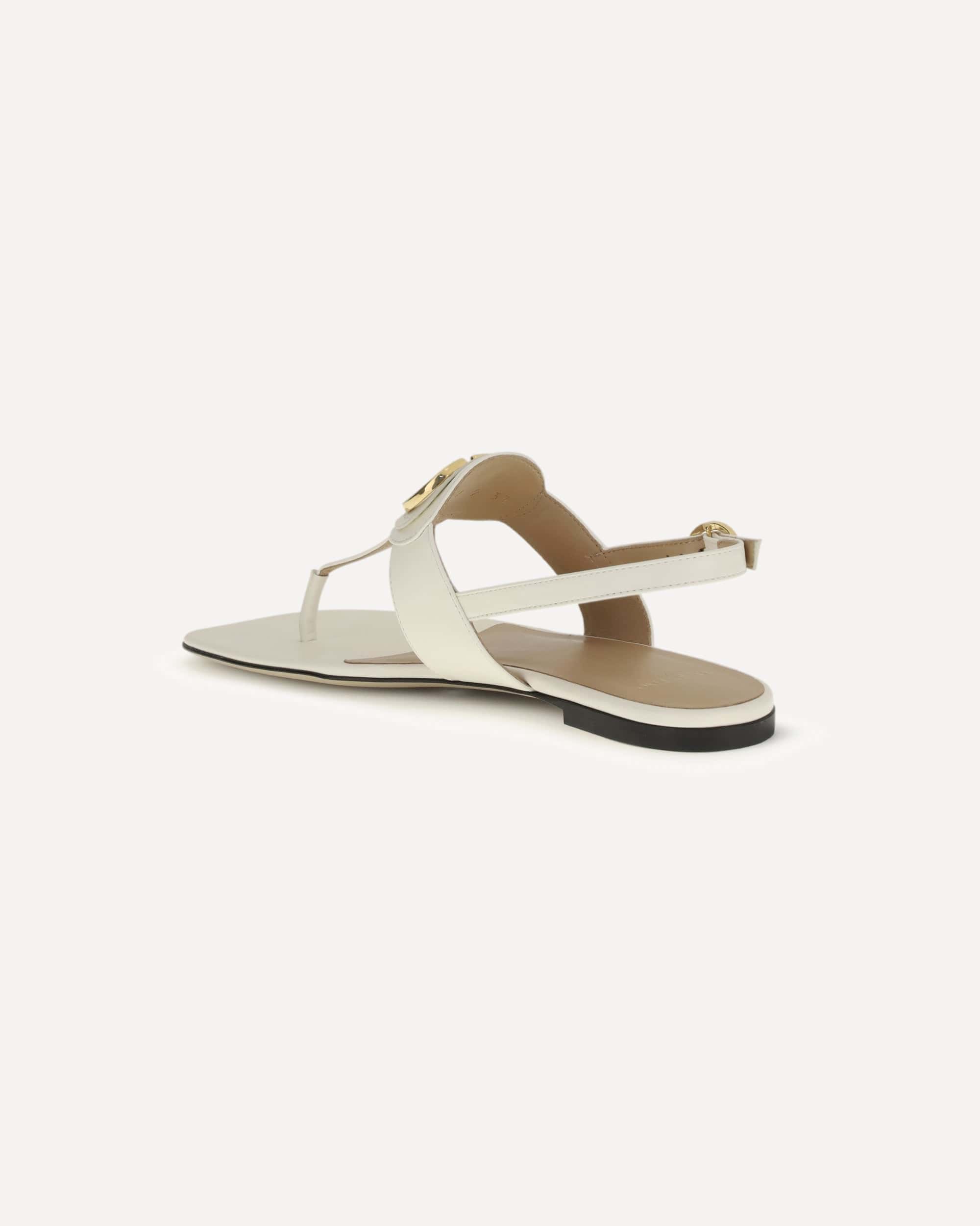 Valentino Garavani Leather Thong Sandals With Vlogo Signature