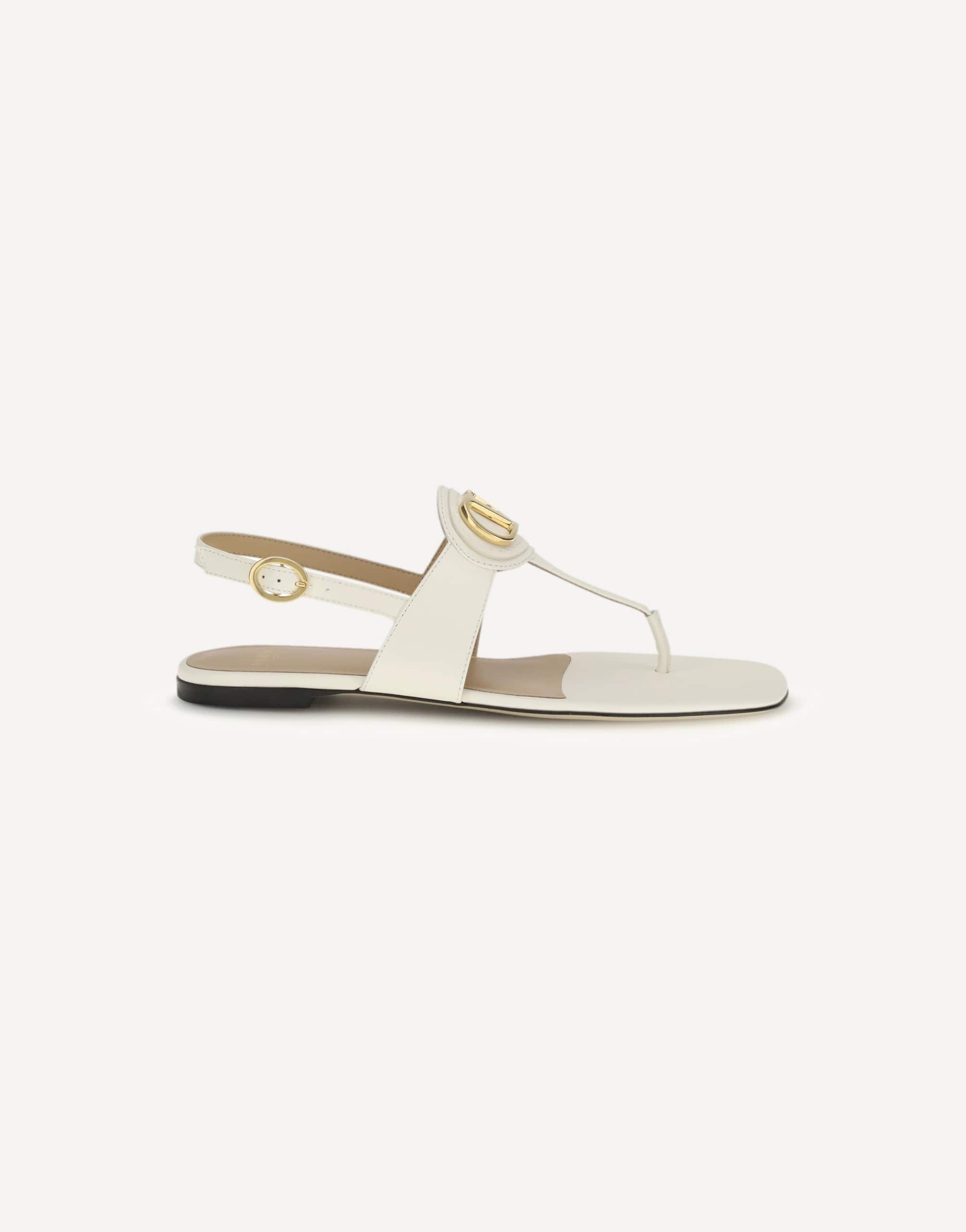 Valentino Garavani Leather Thong Sandals With Vlogo Signature