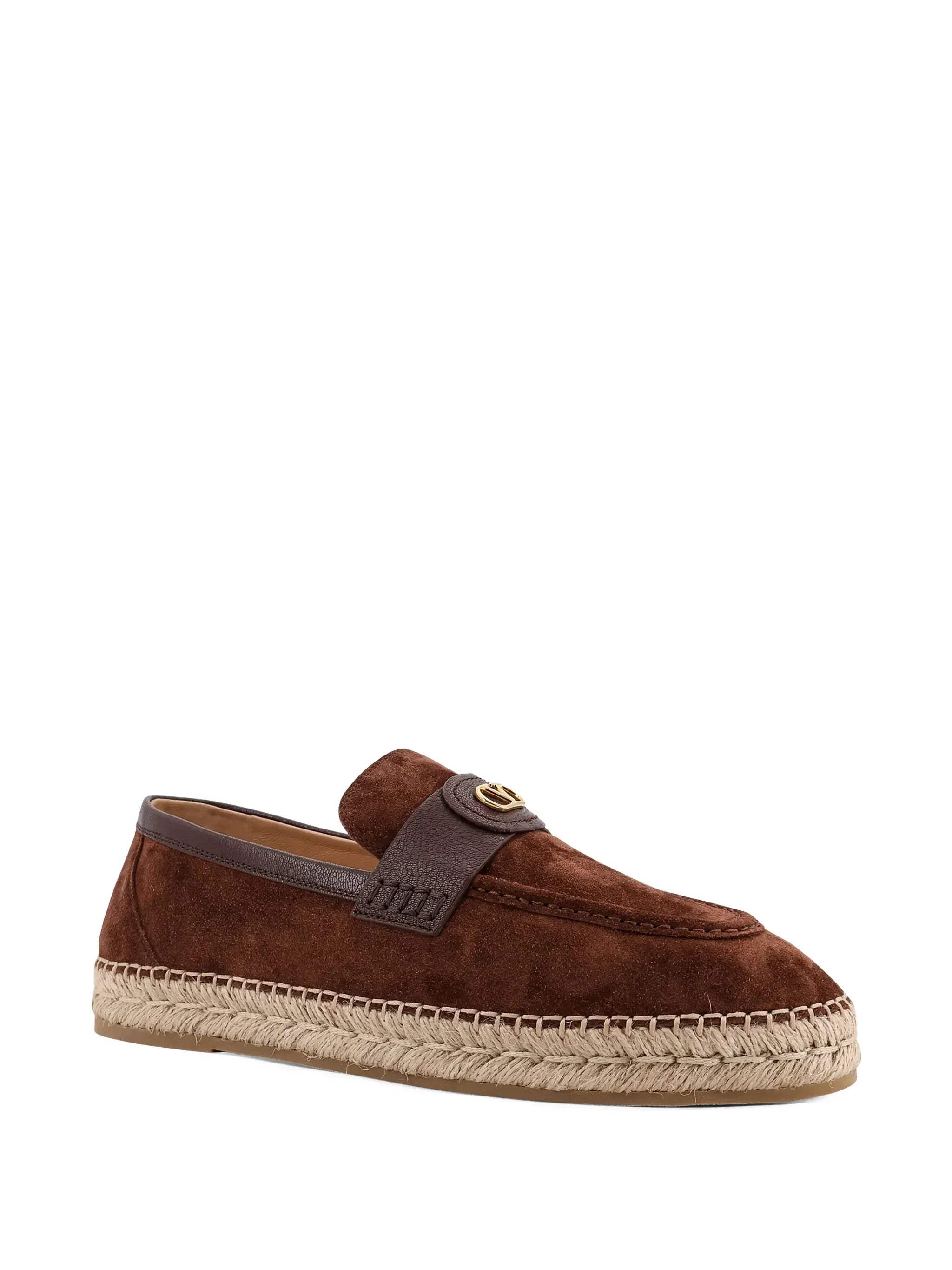 Valentino Garavani Alpargatas Flat com Plaqueta de Logo