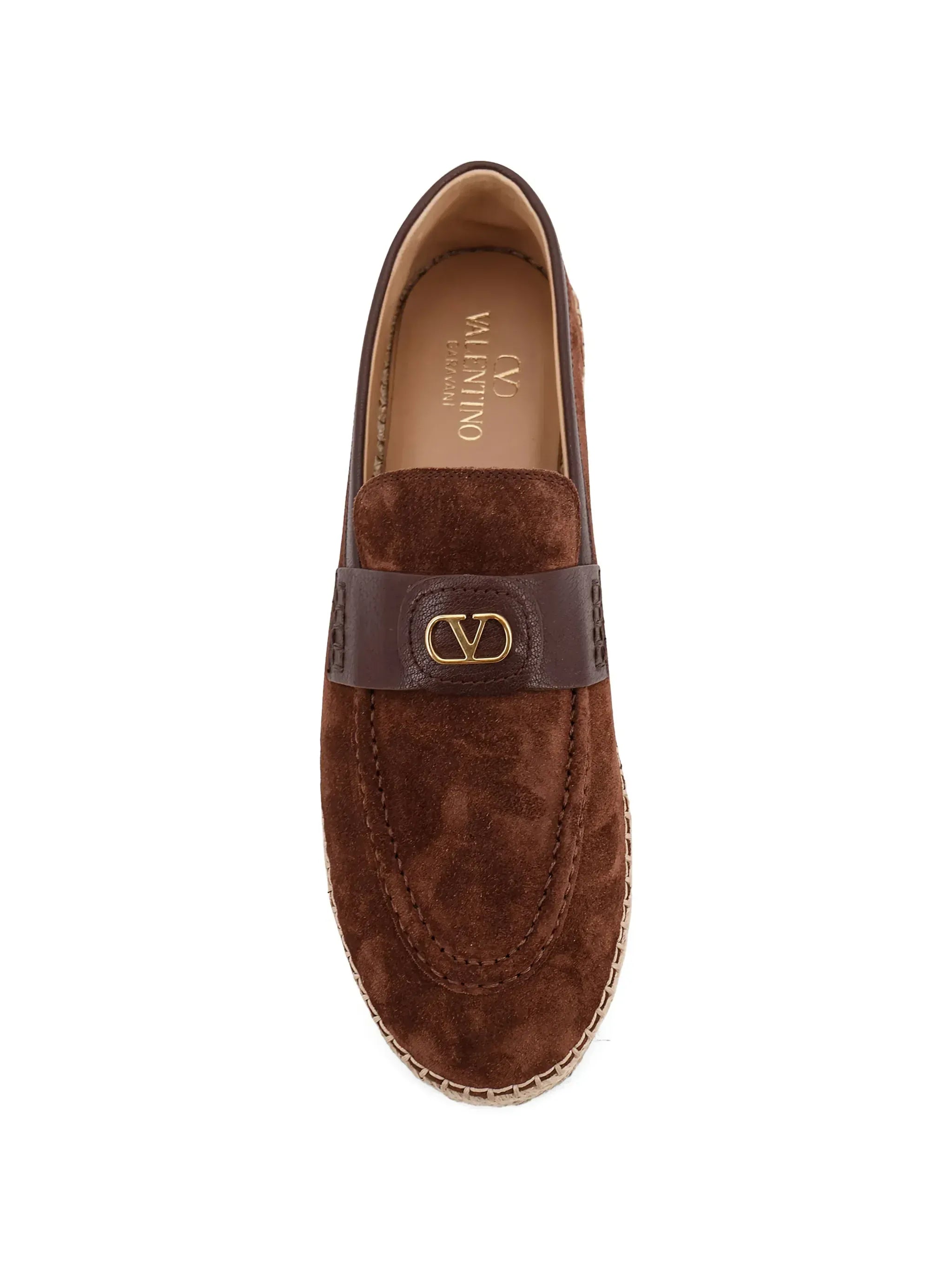 Valentino Garavani Alpargatas Flat com Plaqueta de Logo