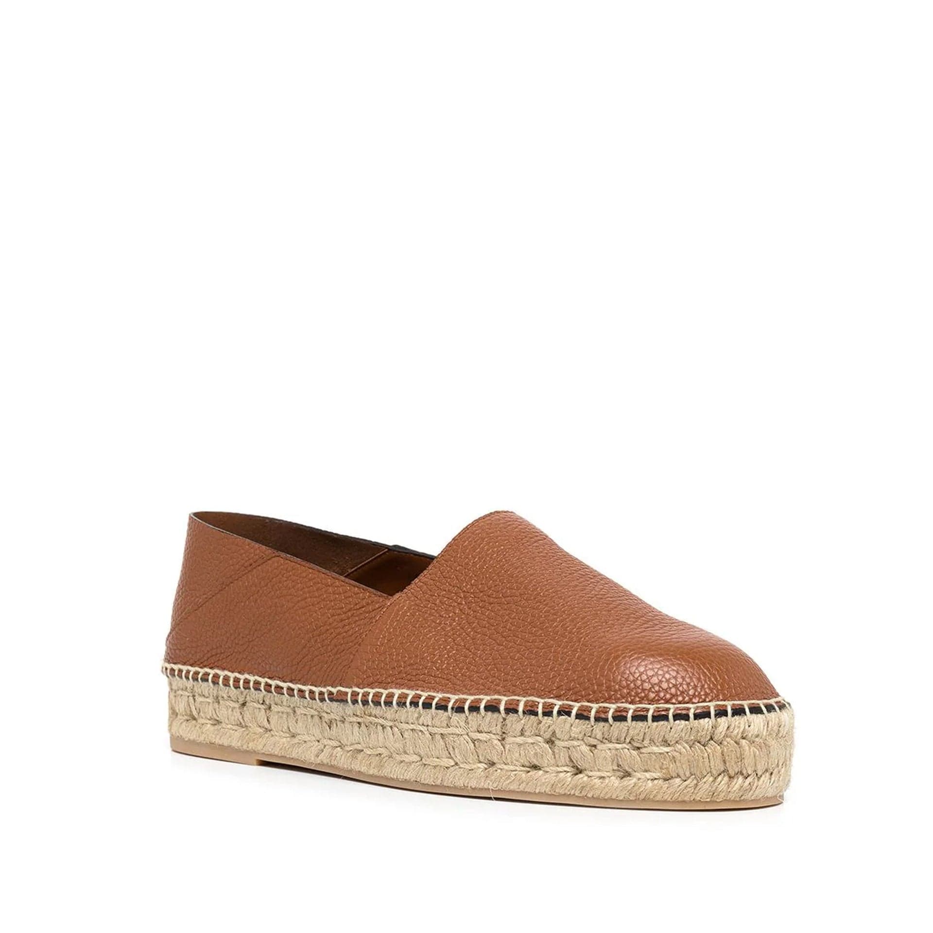 Valentino Garavani Logo-Plaque Leather Espadrilles - alternate view