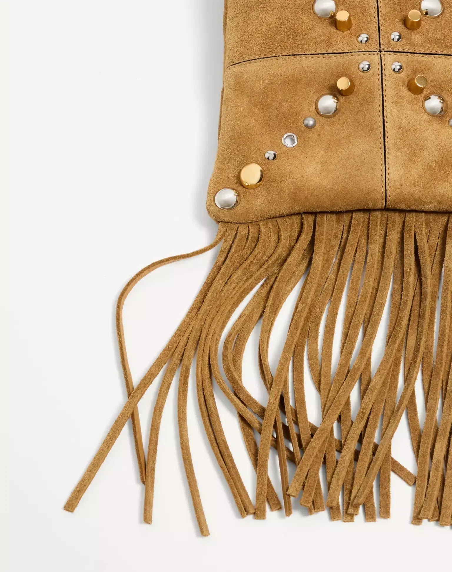 Valentino Garavani Macara Fringe Nellcôte Small Shoulder Bag