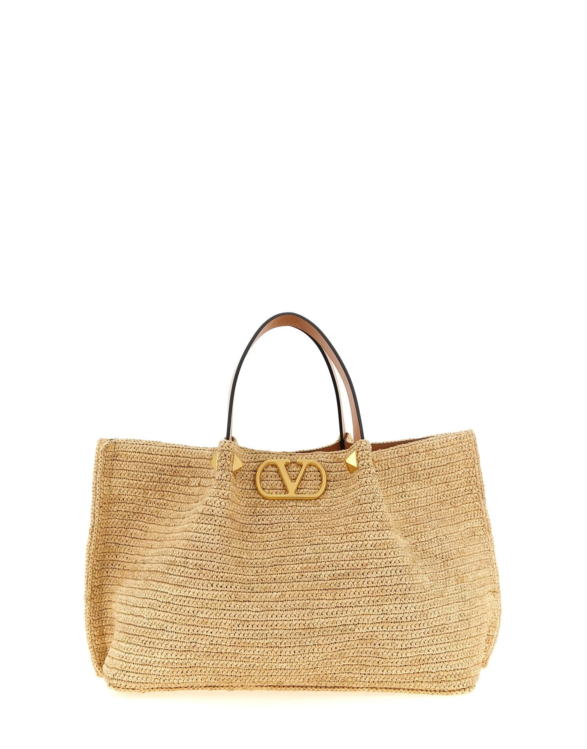 Valentino Garavani Valentino Garavani Medium Raffia Tote Bag