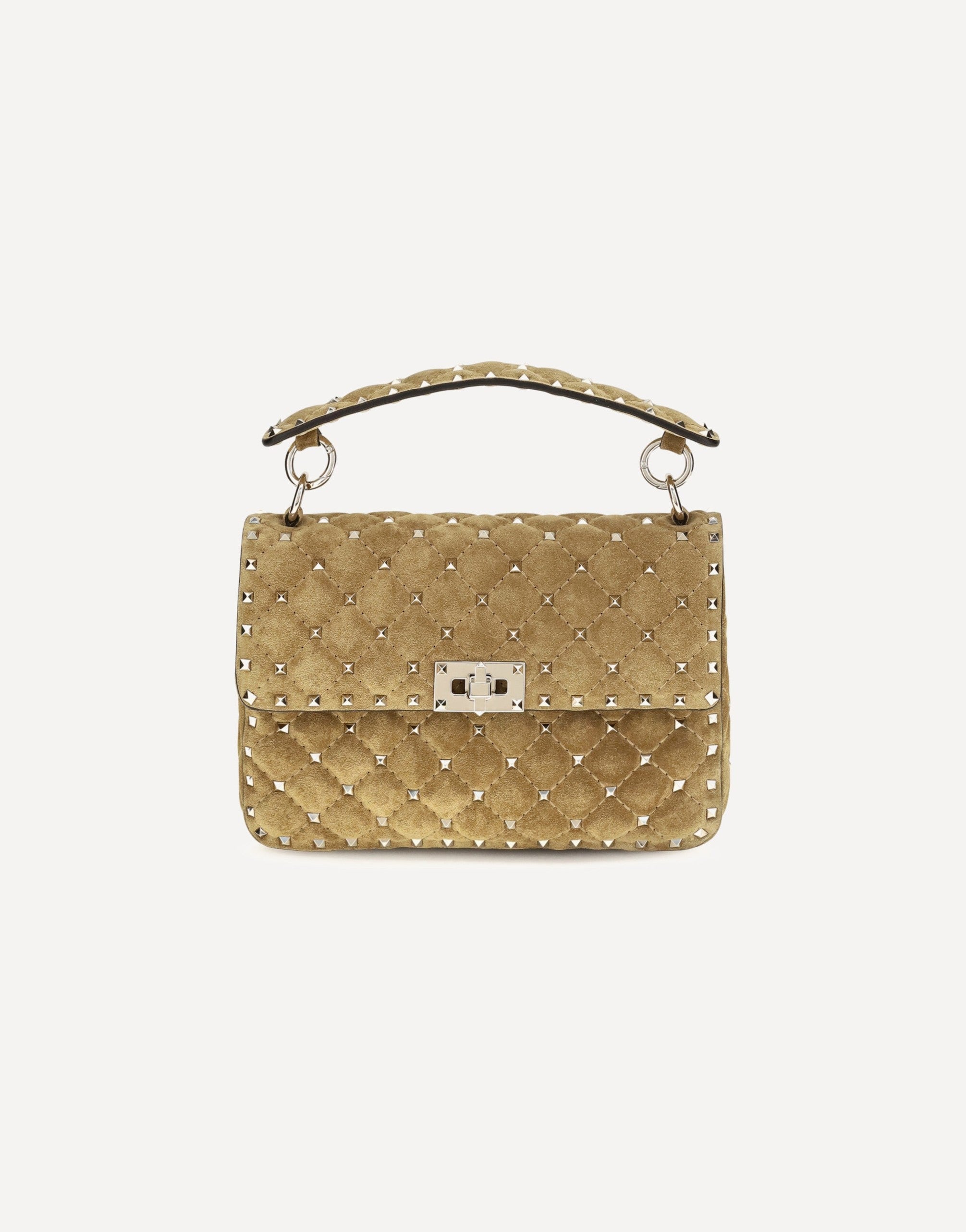 Valentino Garavani middelgrote Rockstud Spike suède handtas met hengsel
