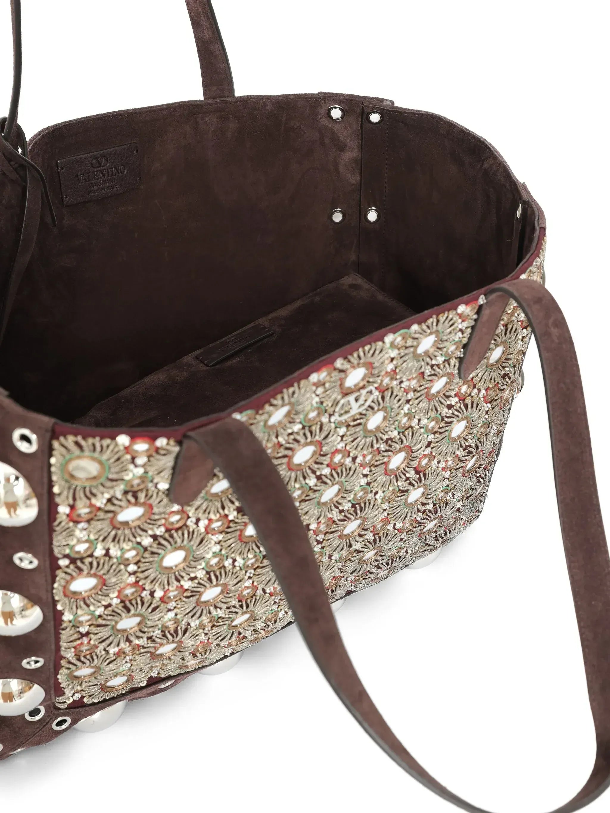 Valentino Garavani Medium Sequin Embroidery Nellcôte Tote Bag