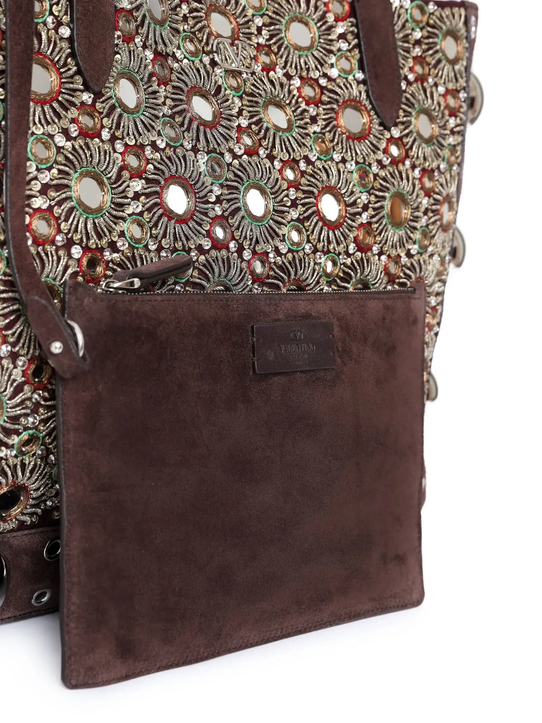 Valentino Garavani Medium Sequin Embroidery Nellcôte Tote Bag