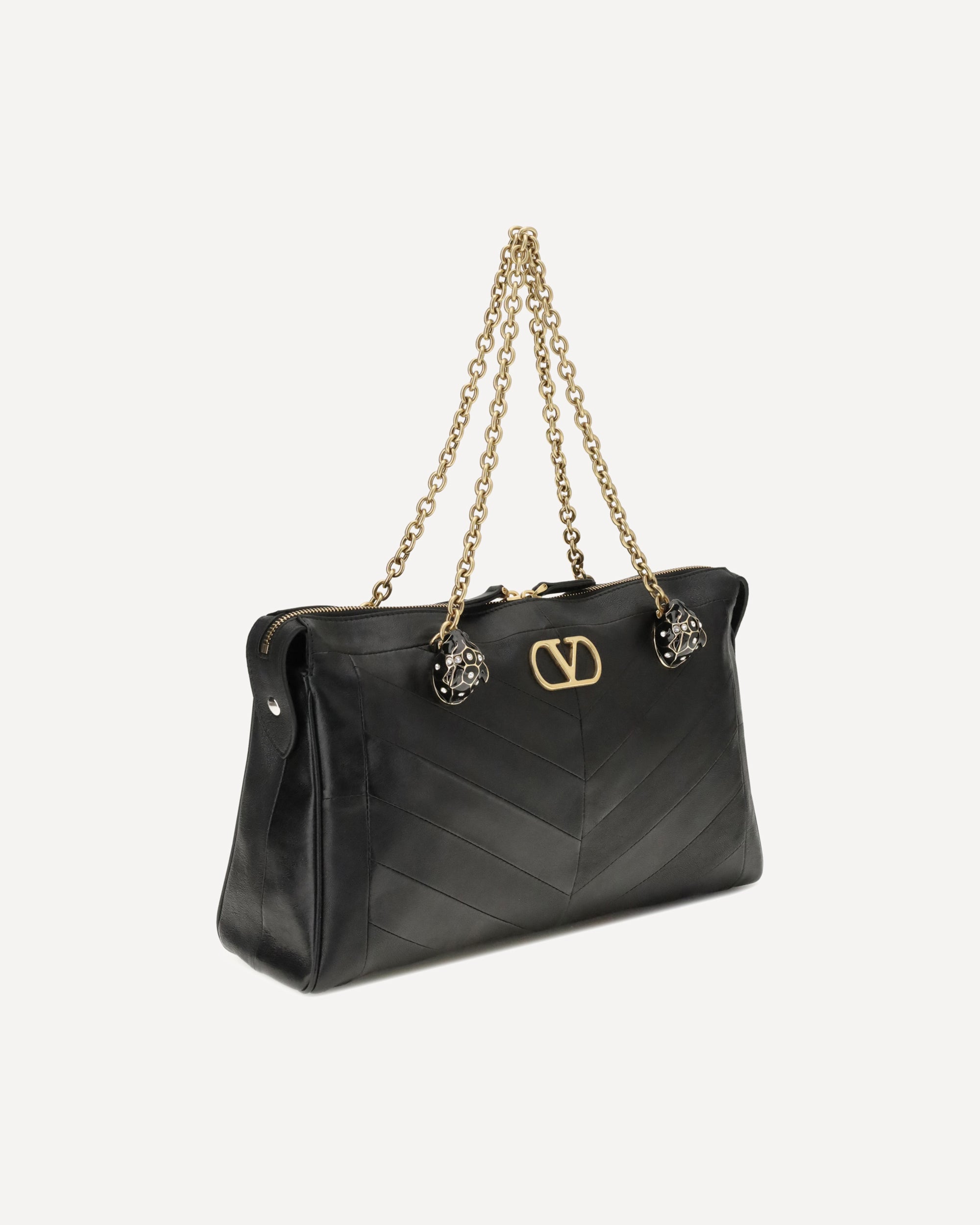 Valentino Garavani Panthea Chevron Shoulder Bag
