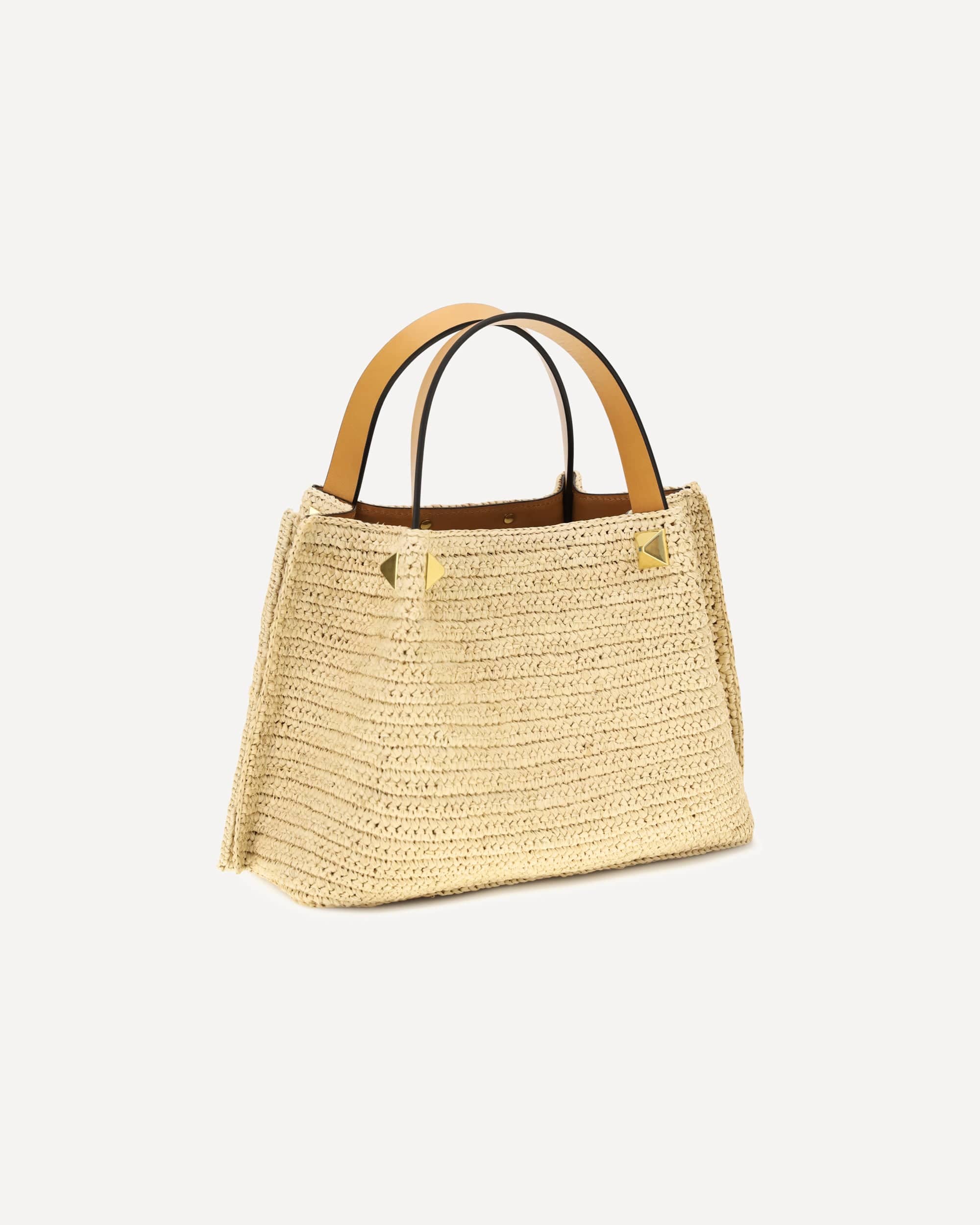 Valentino Garavani Raffia Tote Bag With Vlogo Details