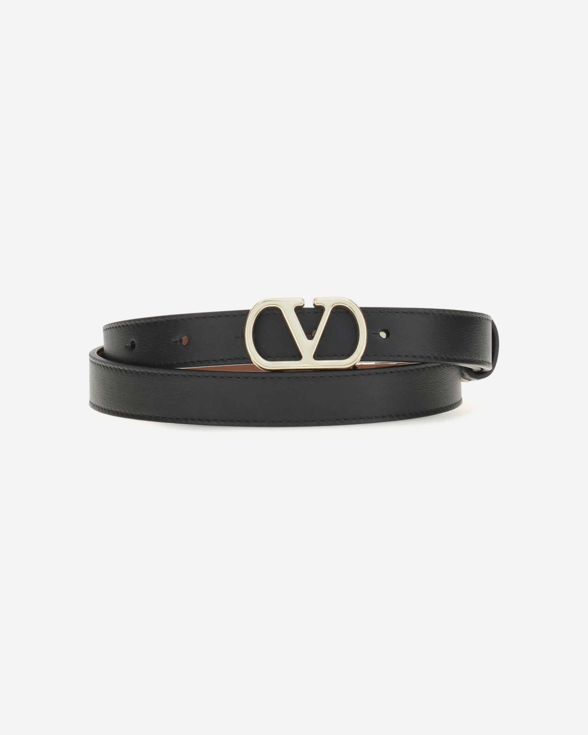 حزام Valentino Garavani بشعار Vlogo Signature قابل للعكس
